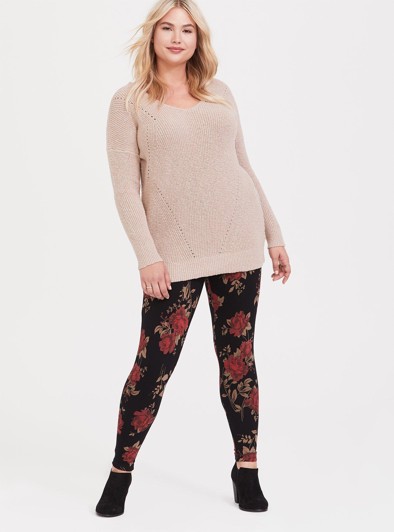 Pullover Tunic Cross Back Sweater, TAUPE, alternate