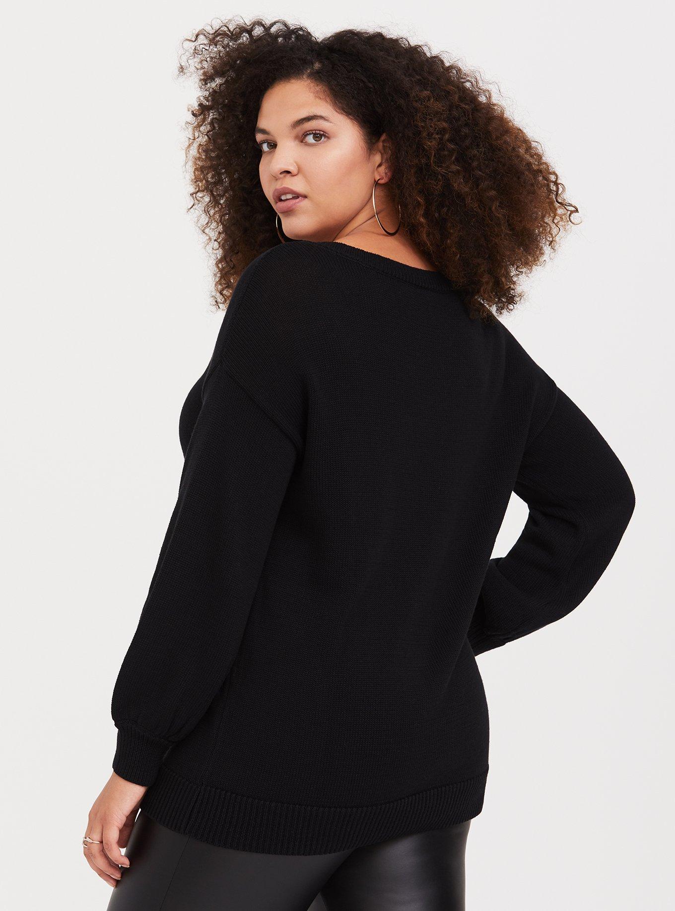 Plus Size - Black Balloon Sleeve Tunic - Torrid