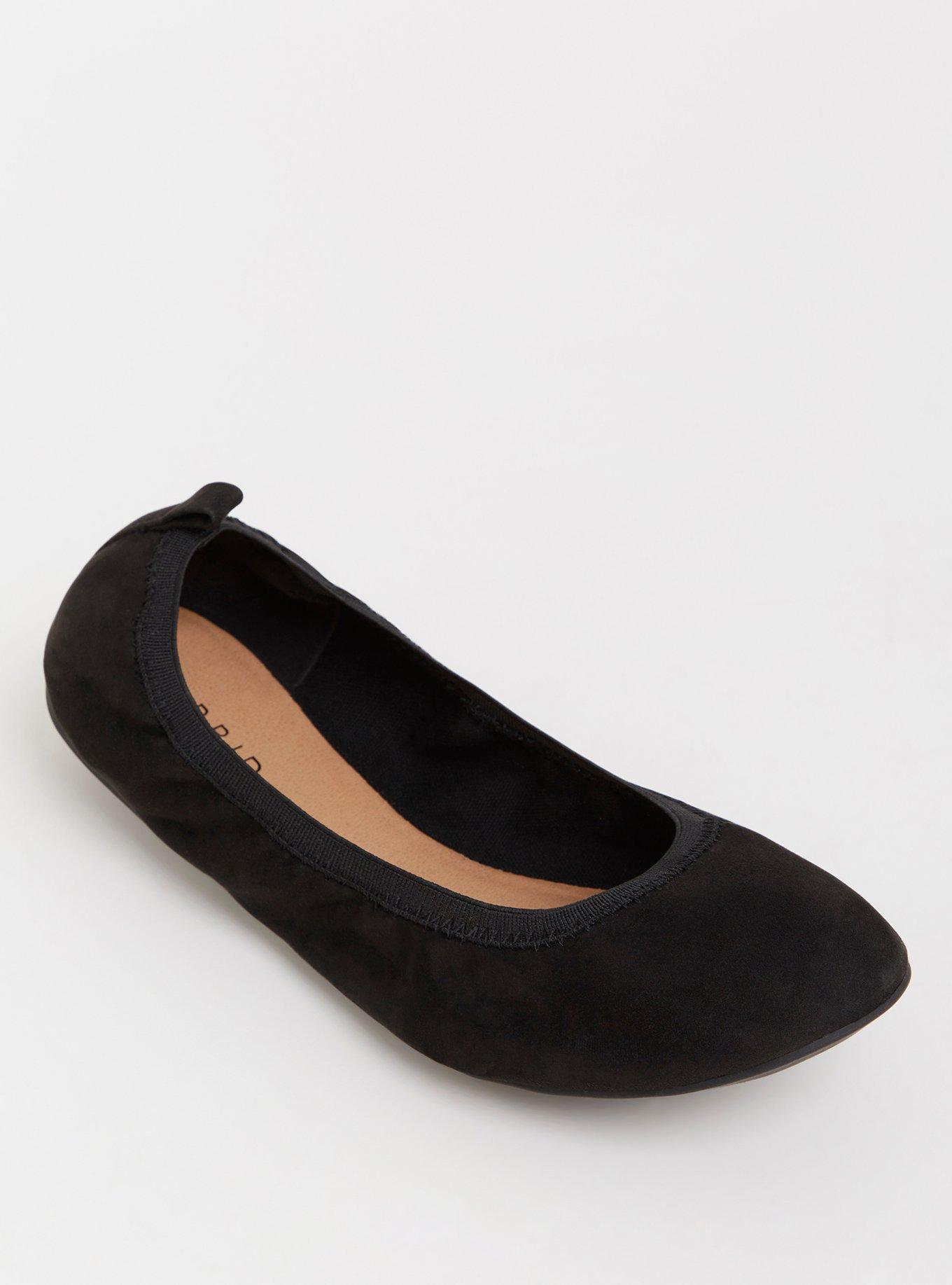 Scrunch Ballet Flat (WW), BLACK, hi-res