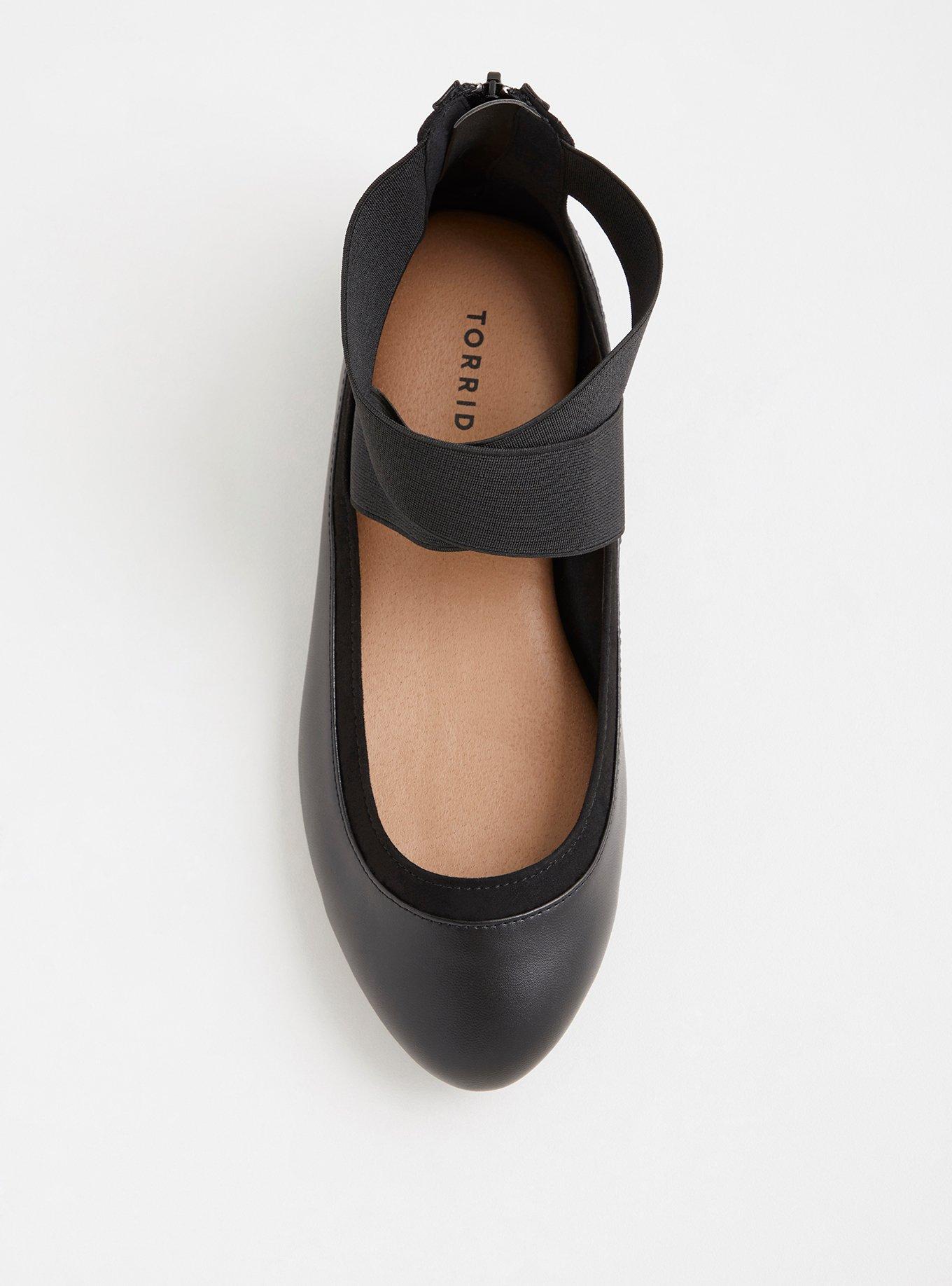 Elastic Ballet Flat (WW), BLACK, alternate