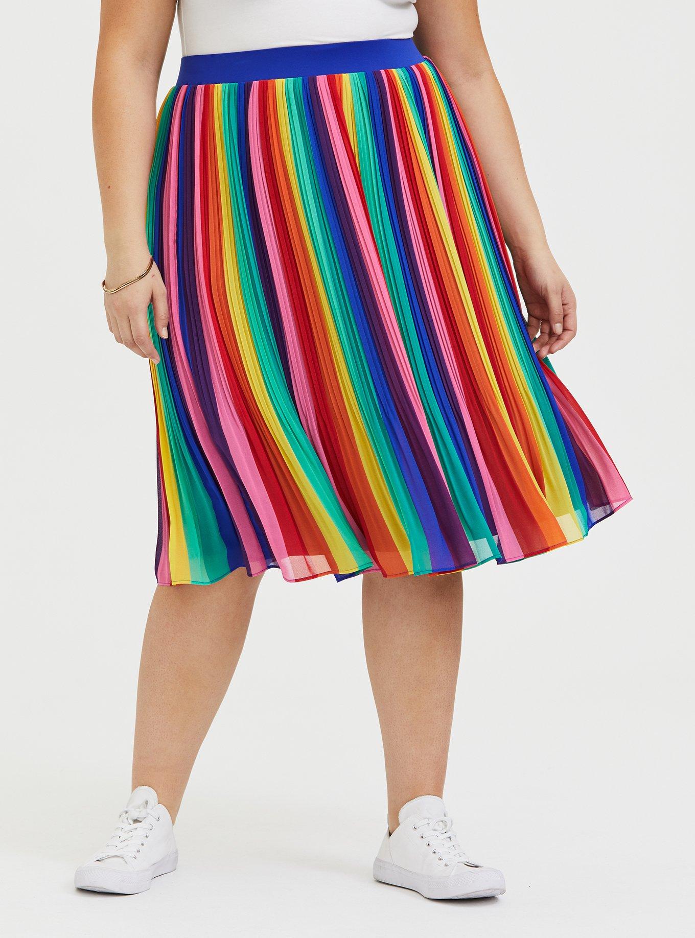 Plus Size - Midi Chiffon Pleated Skirt - Torrid