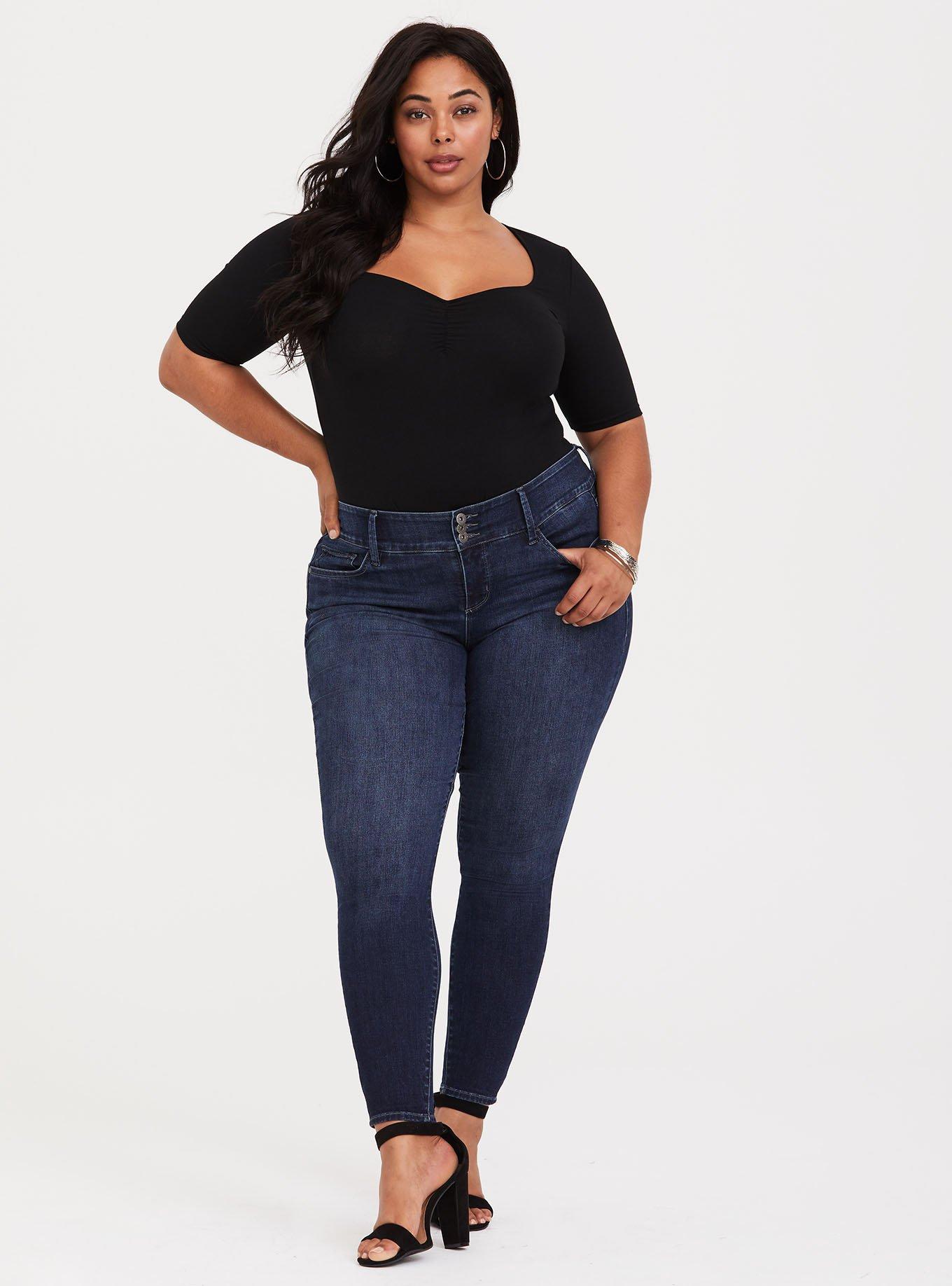 トップス Theredthread S heart fit tops black Plus Size - Foxy Ruched Sweetheart Neckline Top - Torrid