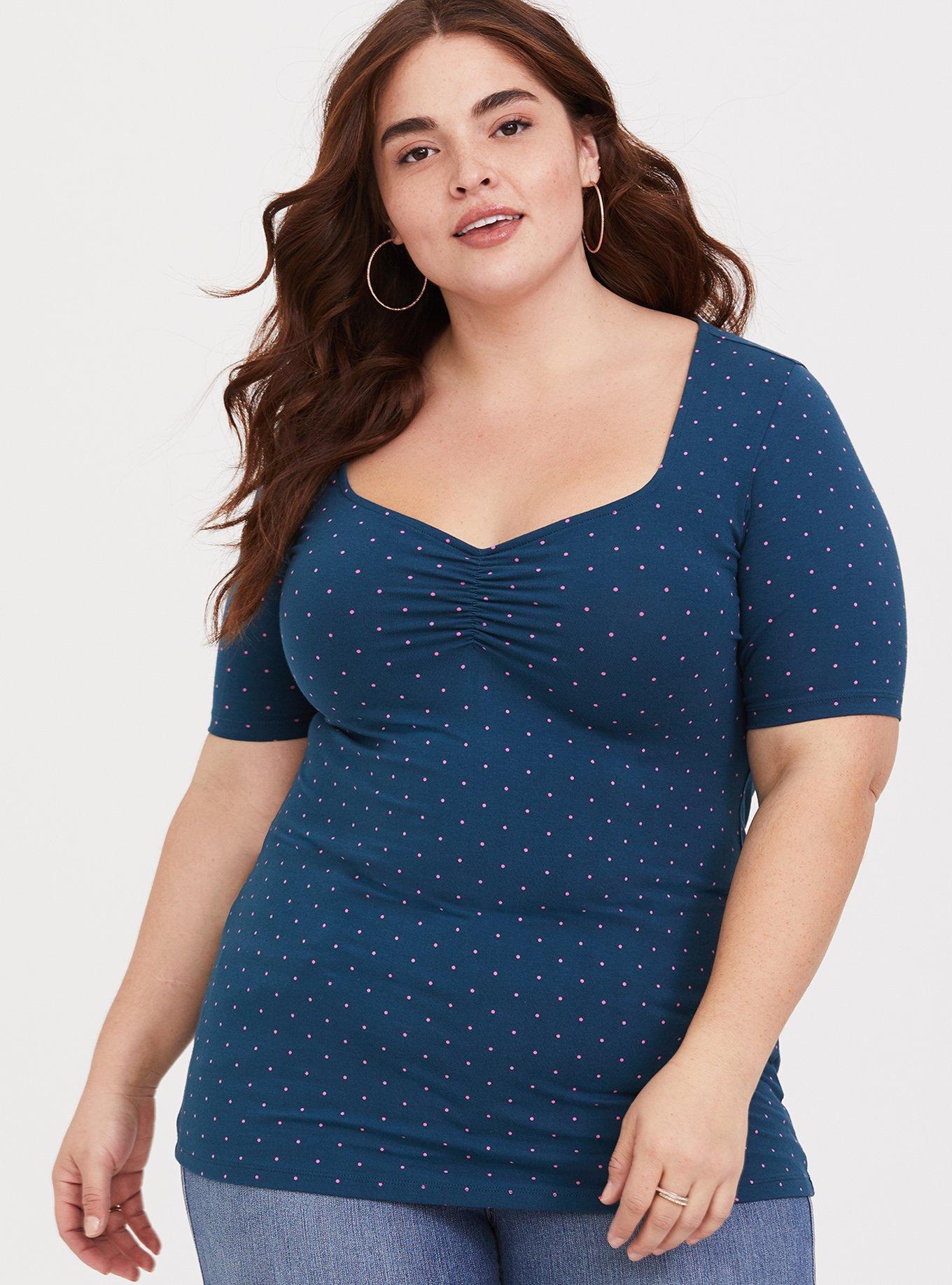 Plus Size - Foxy Ruched Sweetheart Neckline Top - Torrid