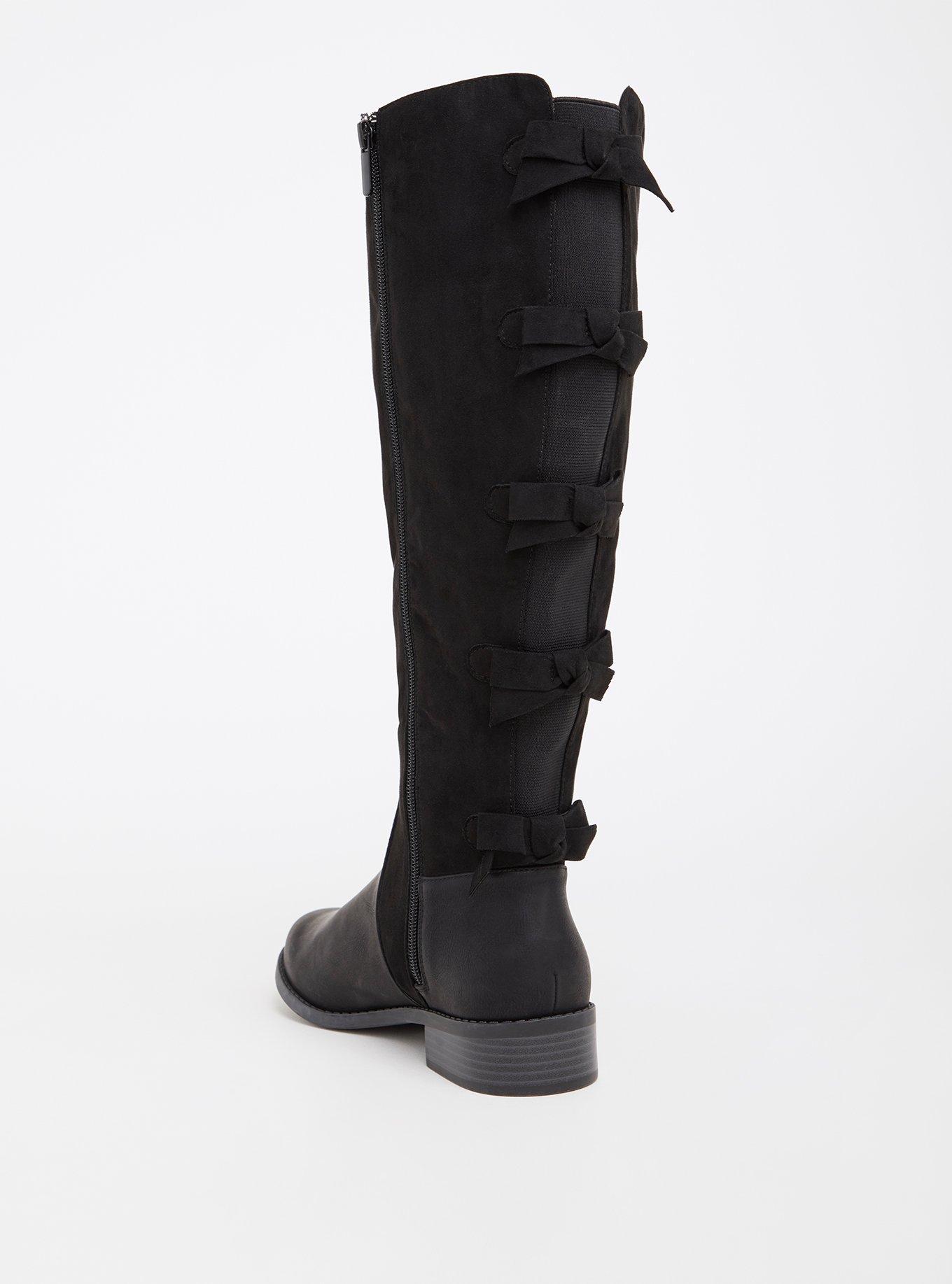 Bow Back Knee Boot (WW), BLACK, alternate