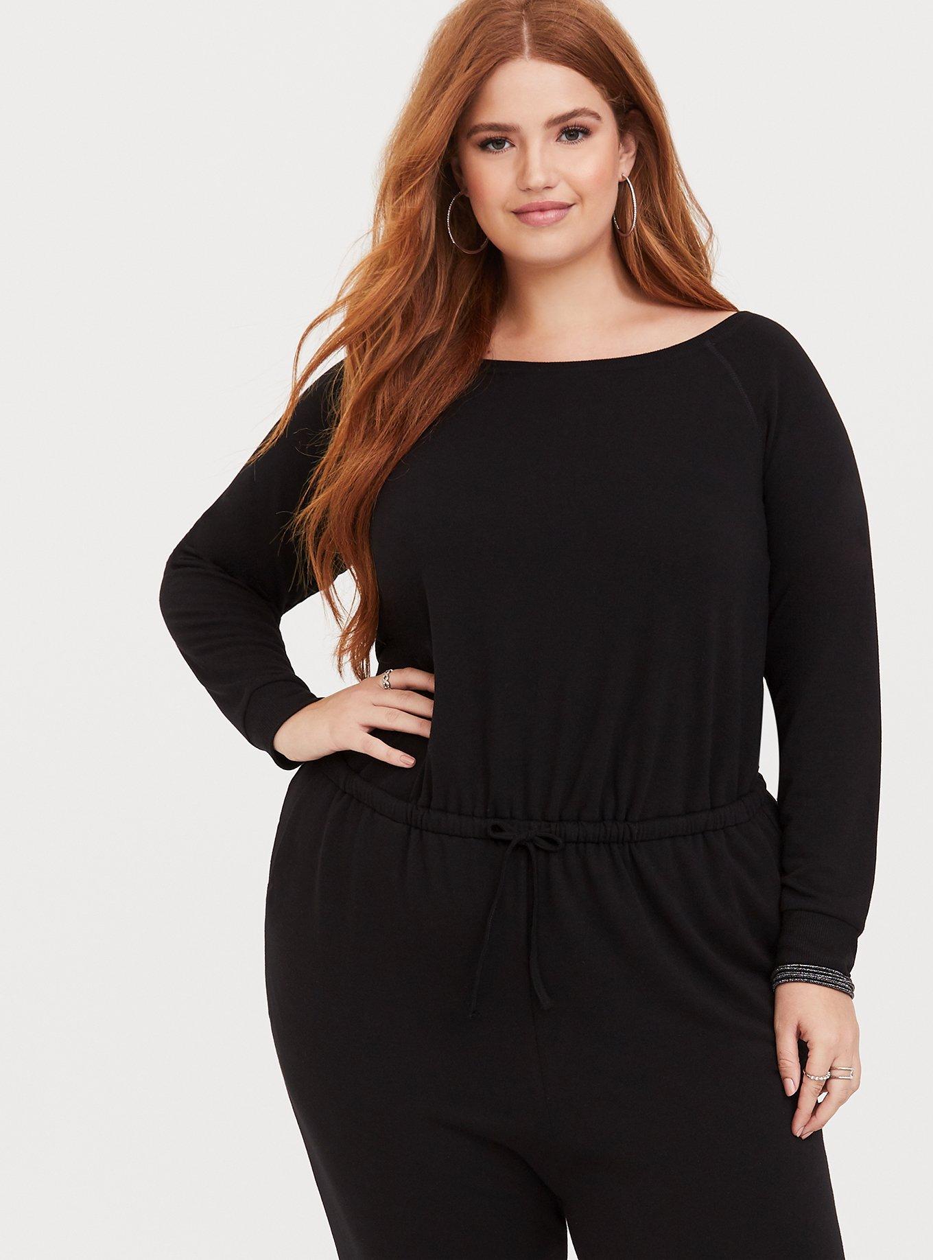 Plus Size - Premium Long Sleeve Catsuit - Black - Torrid