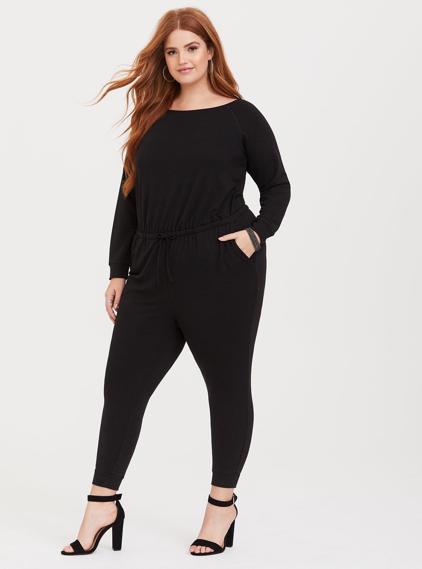 Plus Size - Black Long Sleeve Jumpsuit - Torrid