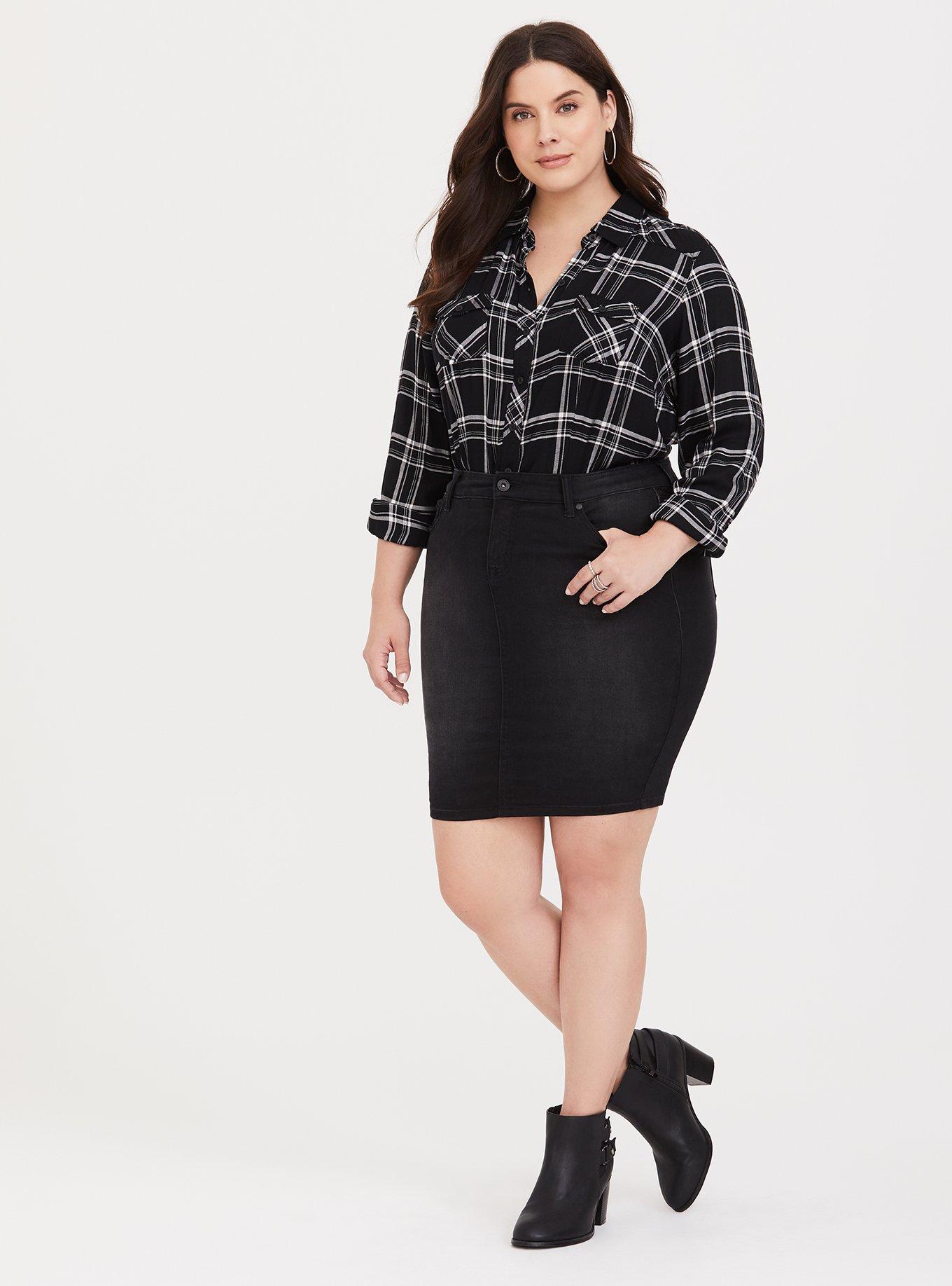 Plus Size - Denim Mini Skirt - Torrid