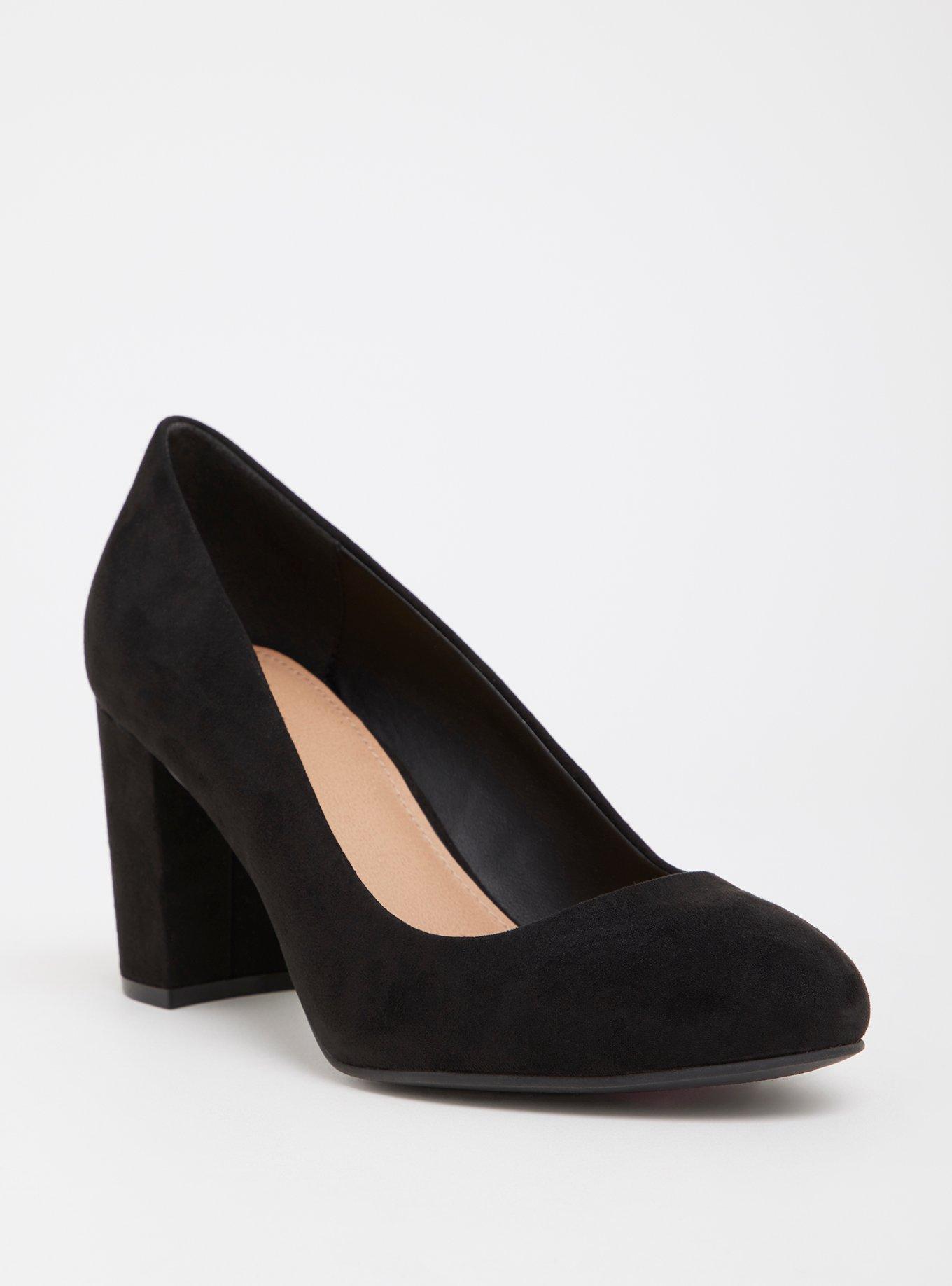 Mid Taper Heel Pump (WW), BLACK, hi-res