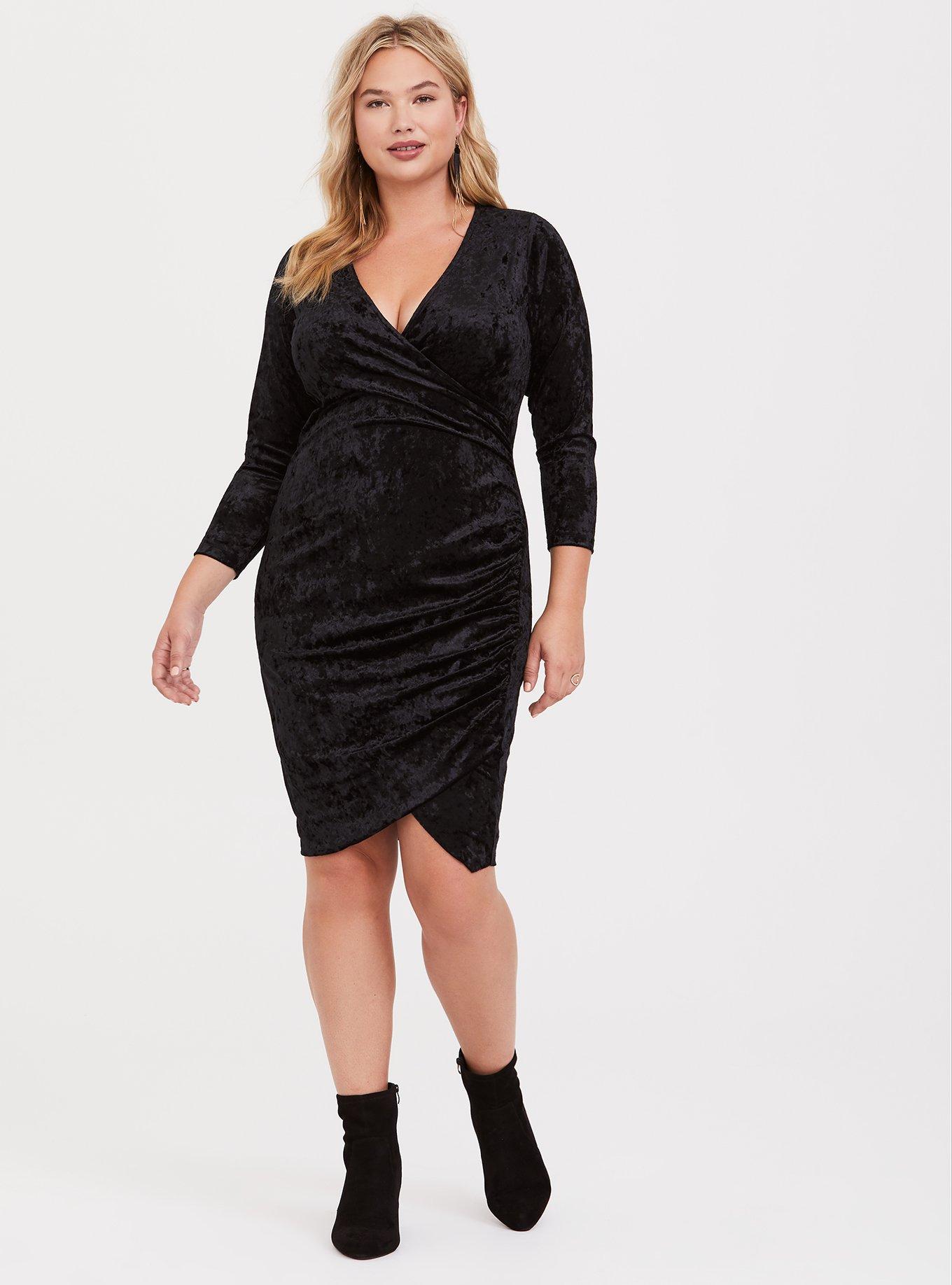 Torrid blue velvet outlet dress