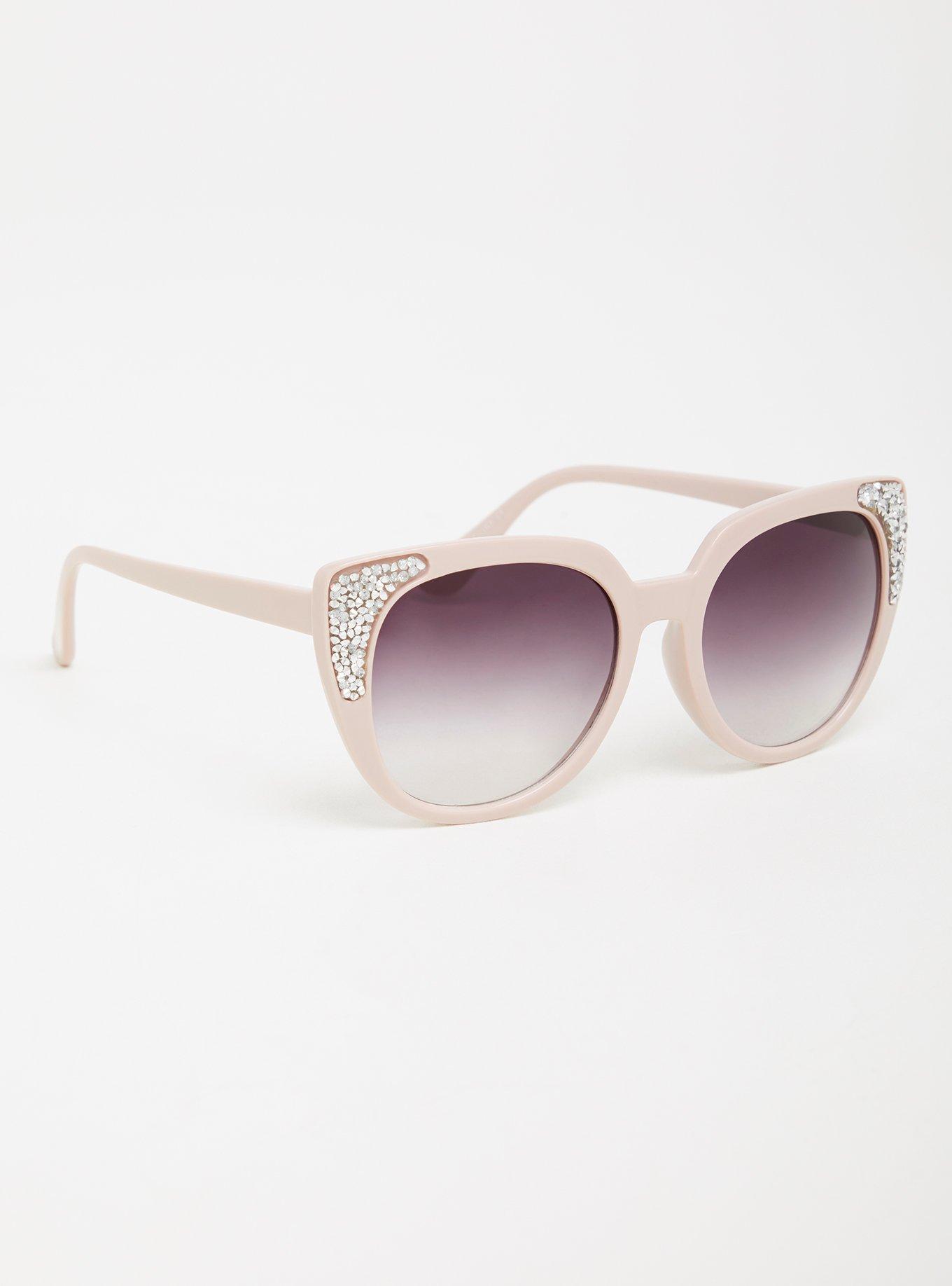 Hipster Rhinestone Cat Eye Sunglasses