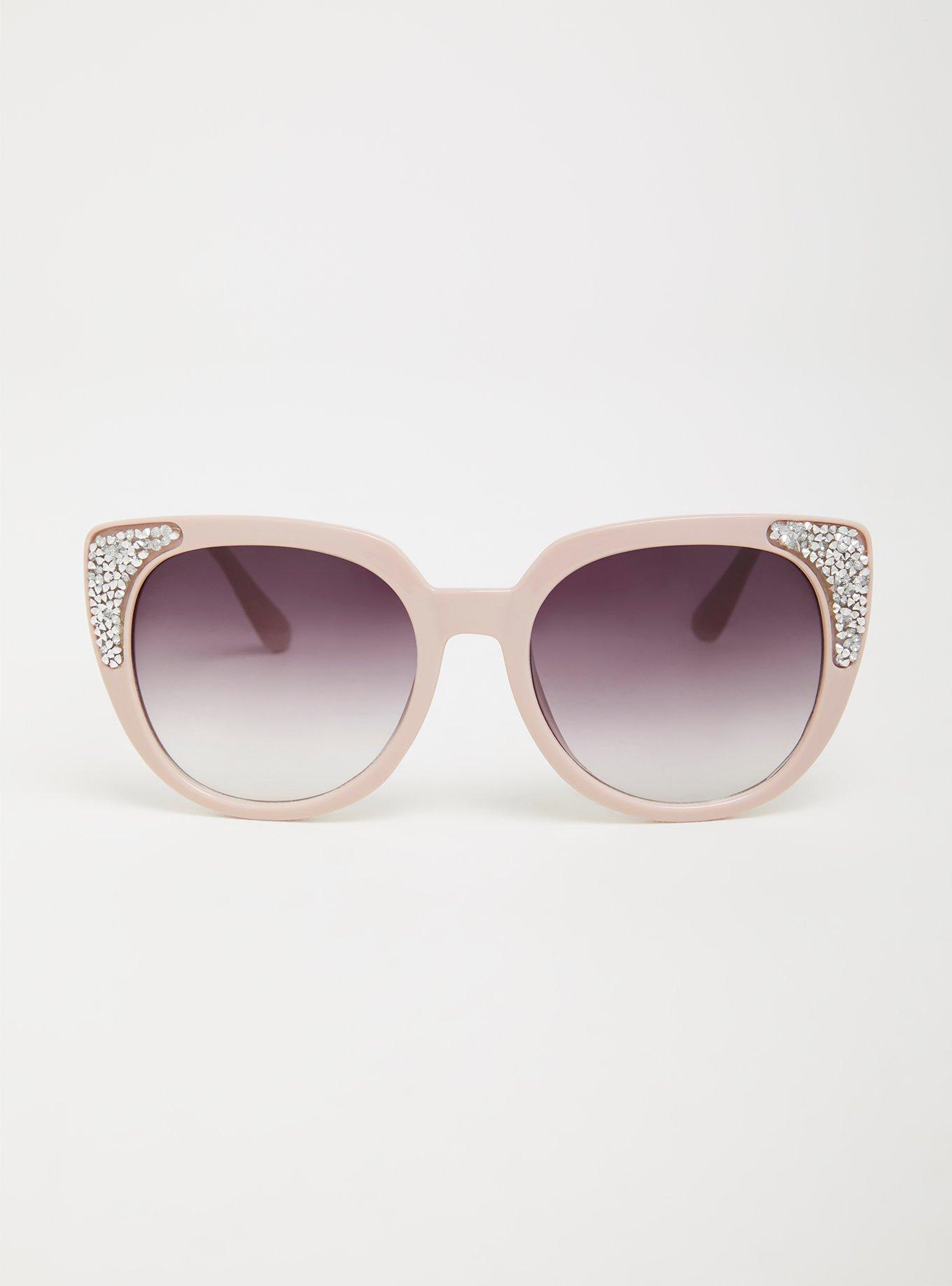 Plus Size - Rhinestone Pave Cat Eye Sunglasses - Torrid
