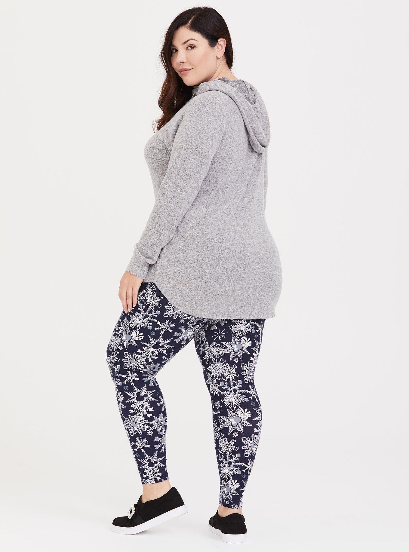 Plus Size Disney Holiday Mickey & Minnie Mouse Snowflake Legging, MULTI, alternate