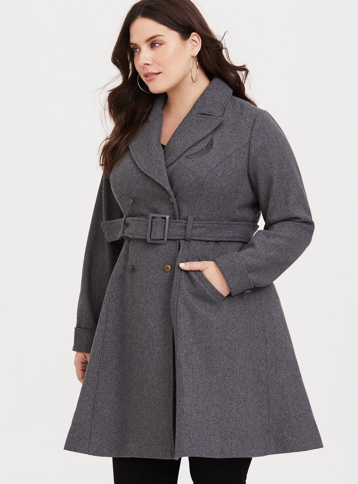 Plus Size Fantastic Beasts The Crimes of Grindelwald Grey Mid Length Coat Torrid
