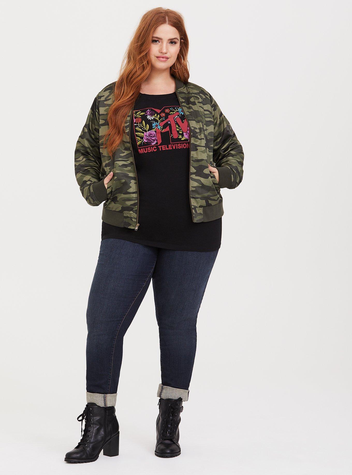 Black MTV Crew Neck Tee, DEEP BLACK, alternate