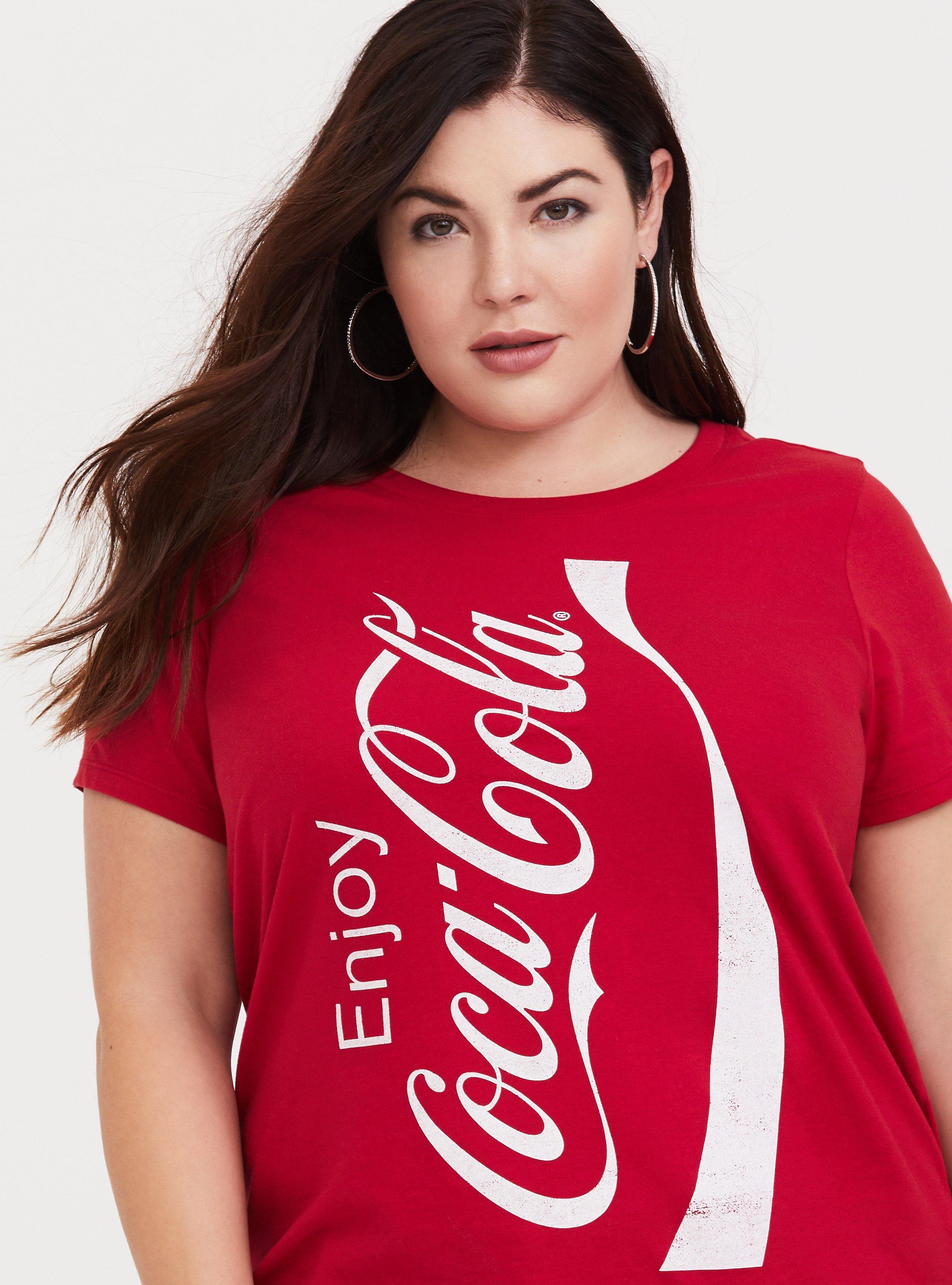 Plus Size Coca Cola Red Crew Tee, JESTER RED, alternate