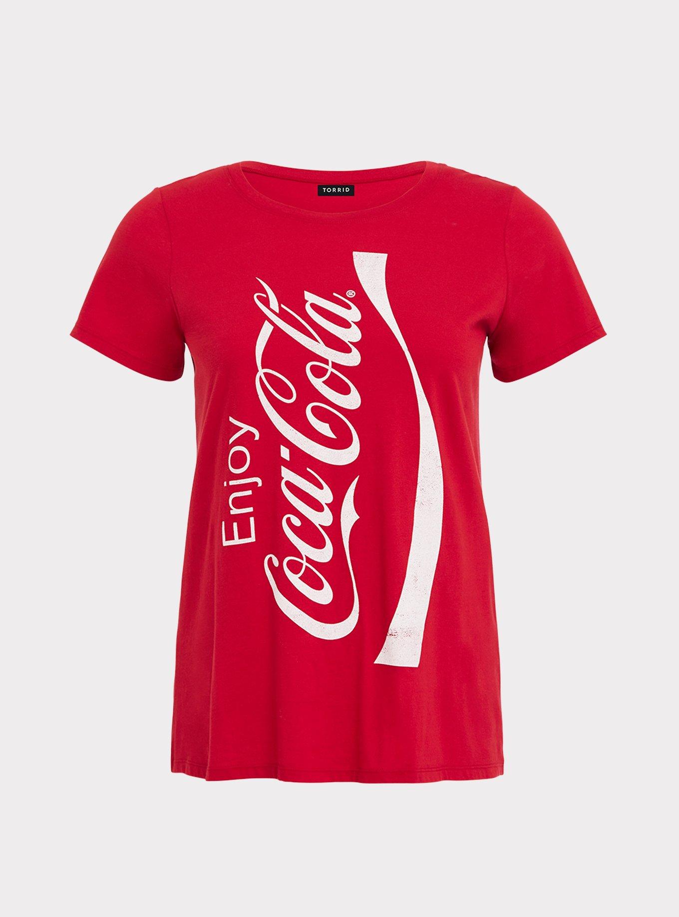 Plus Size Coca Cola Red Crew Tee, JESTER RED, hi-res