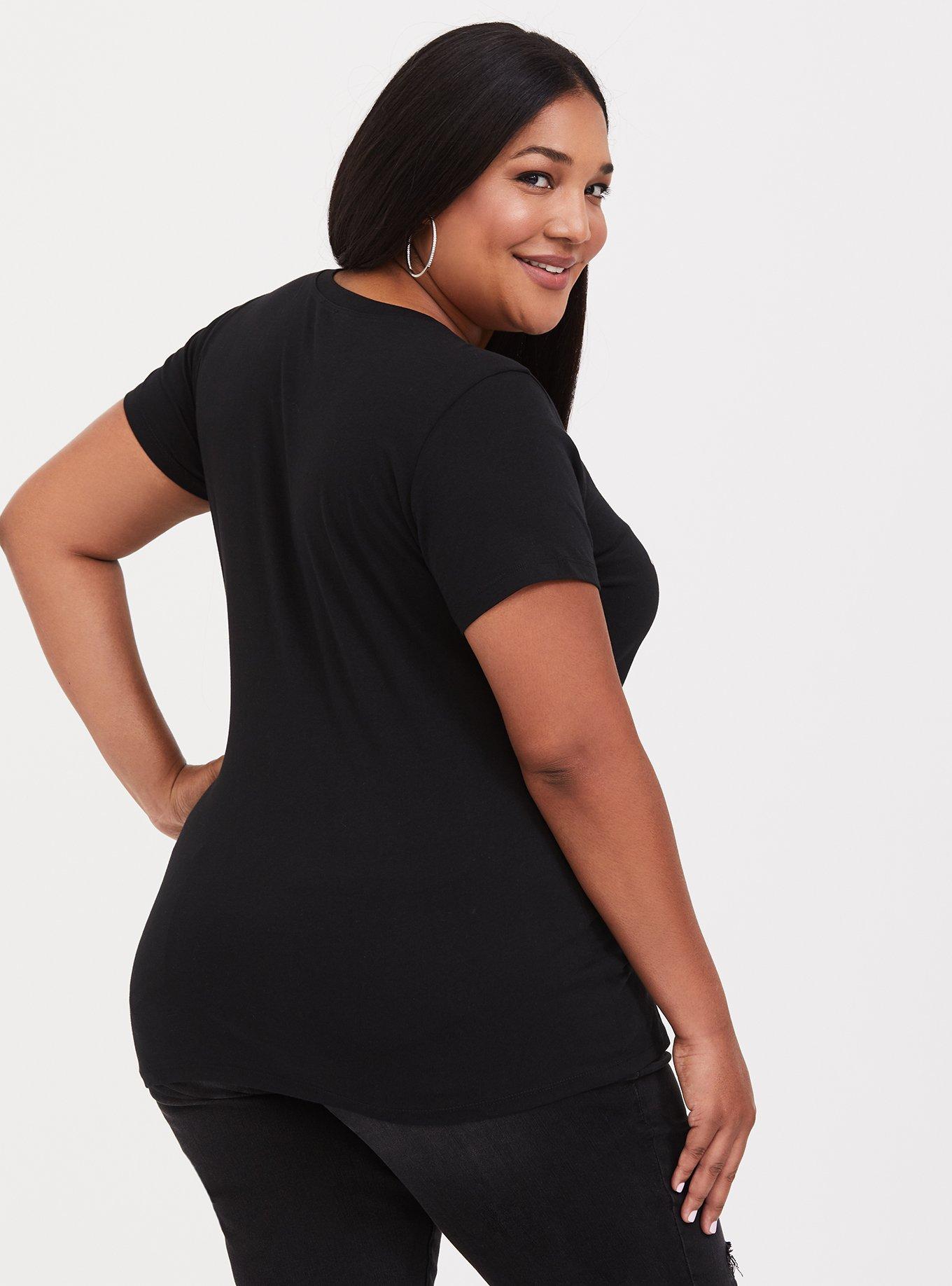 Plus Size Black Game Day Tee, DEEP BLACK, alternate