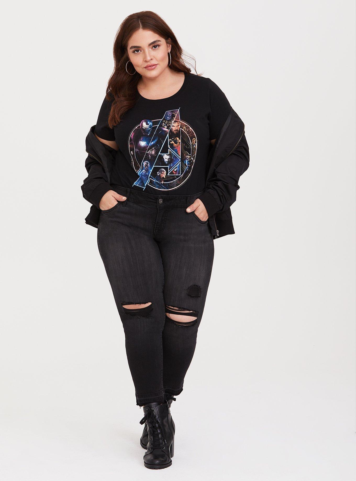 Plus Size - Avengers Black Crew Tee - Torrid