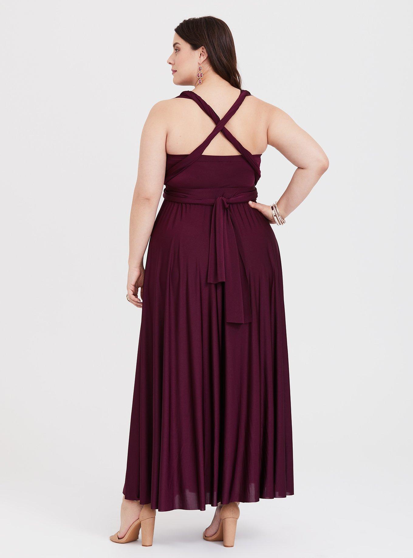 Burgundy dress sale torrid