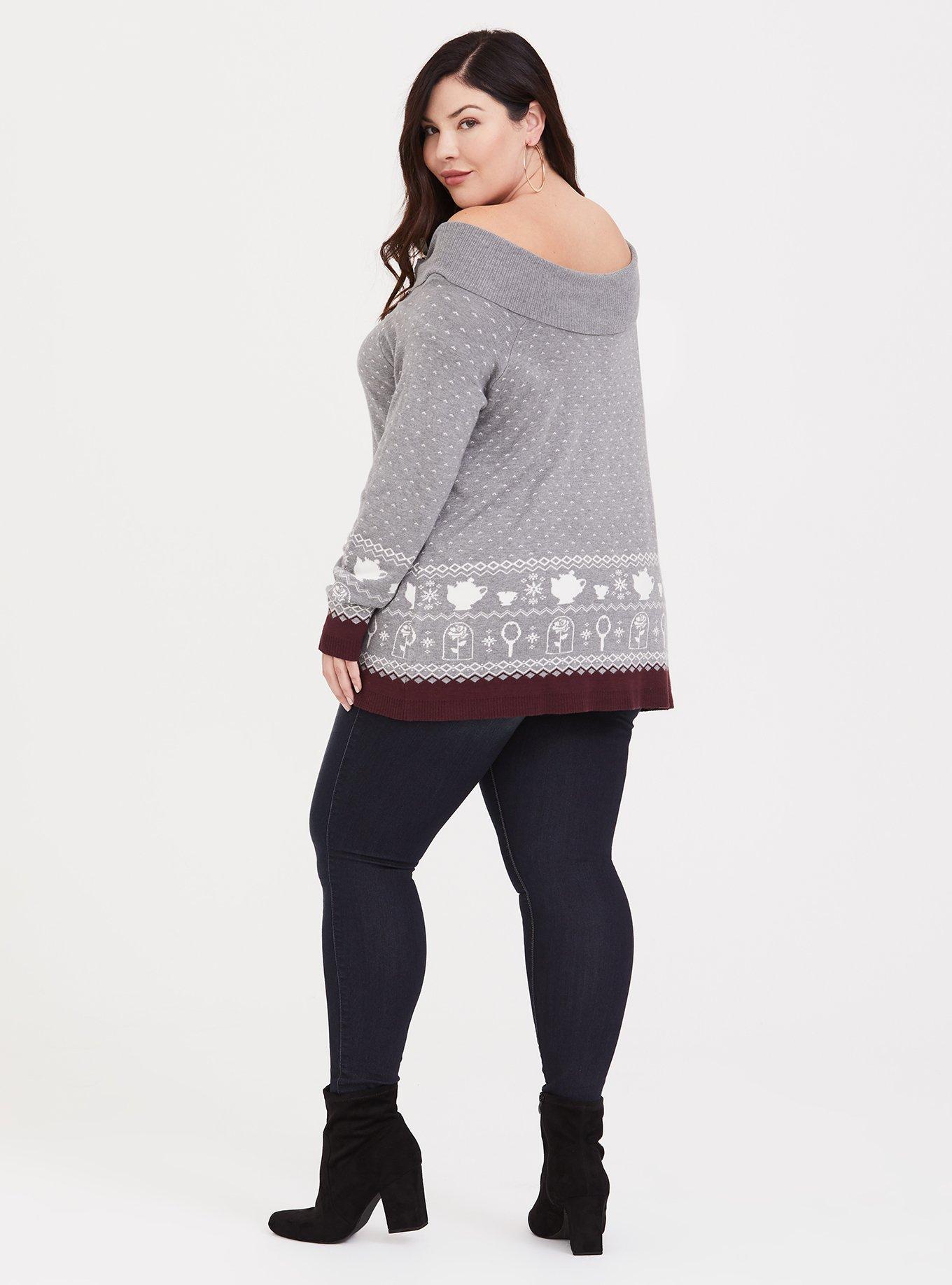 Plus Size - Disney Holiday Beauty and the Beast Off Shoulder