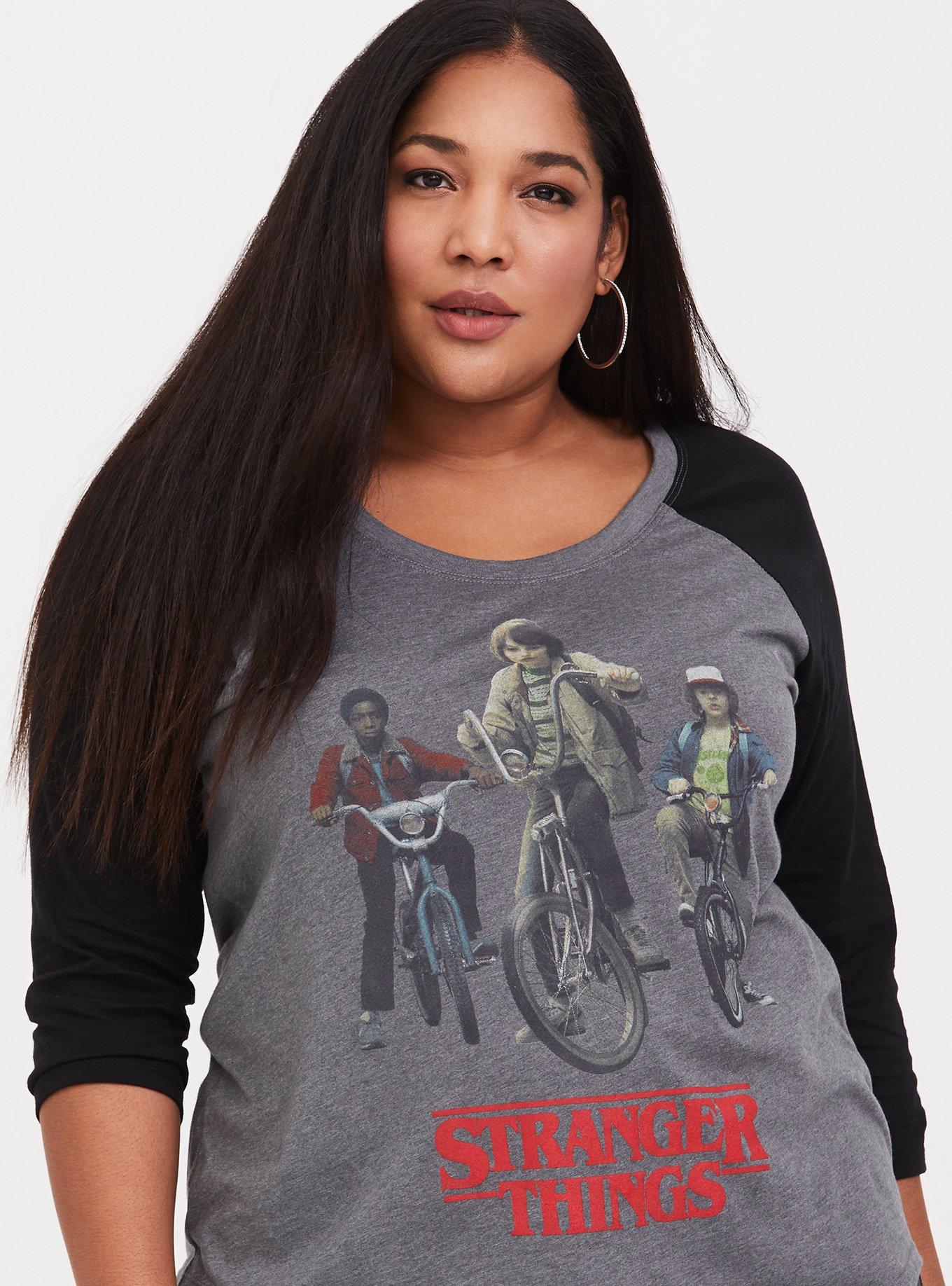 TORRID : Stranger Things Black Crew Fitted Tee