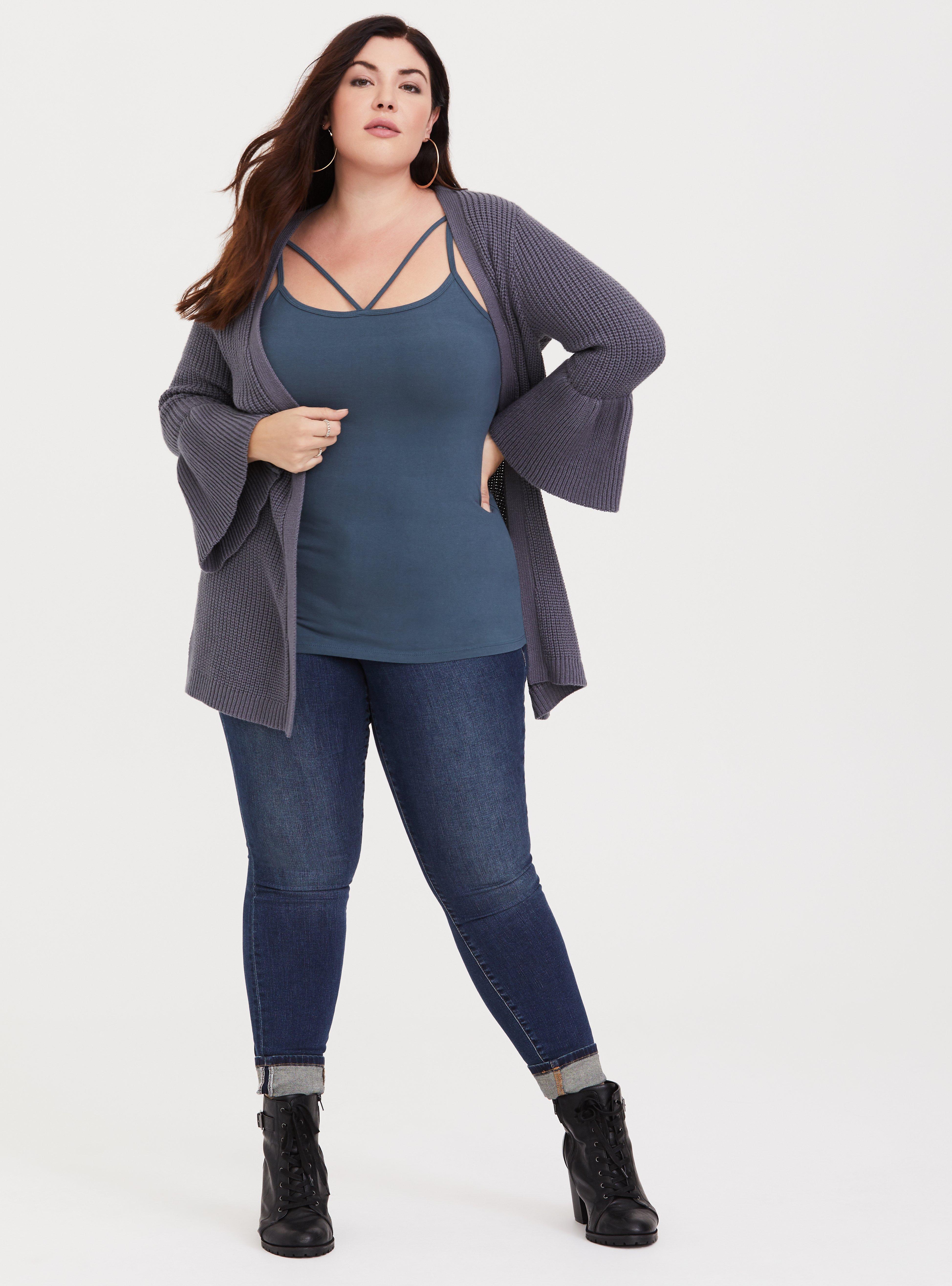 Plus Size Foxy Strappy Cami, HIGH TIDE, alternate