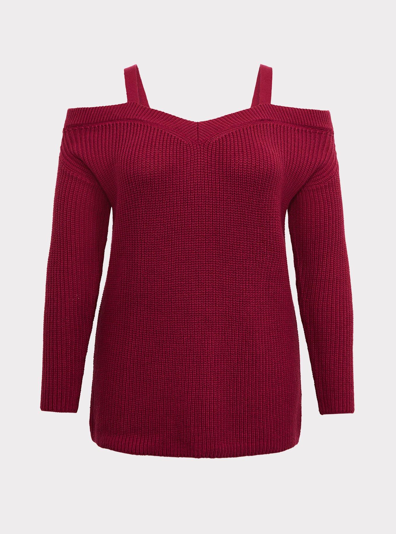 TORRID Red Super Soft Knit Mock Neck Tunic Sweater Blouse Plus Size 3X