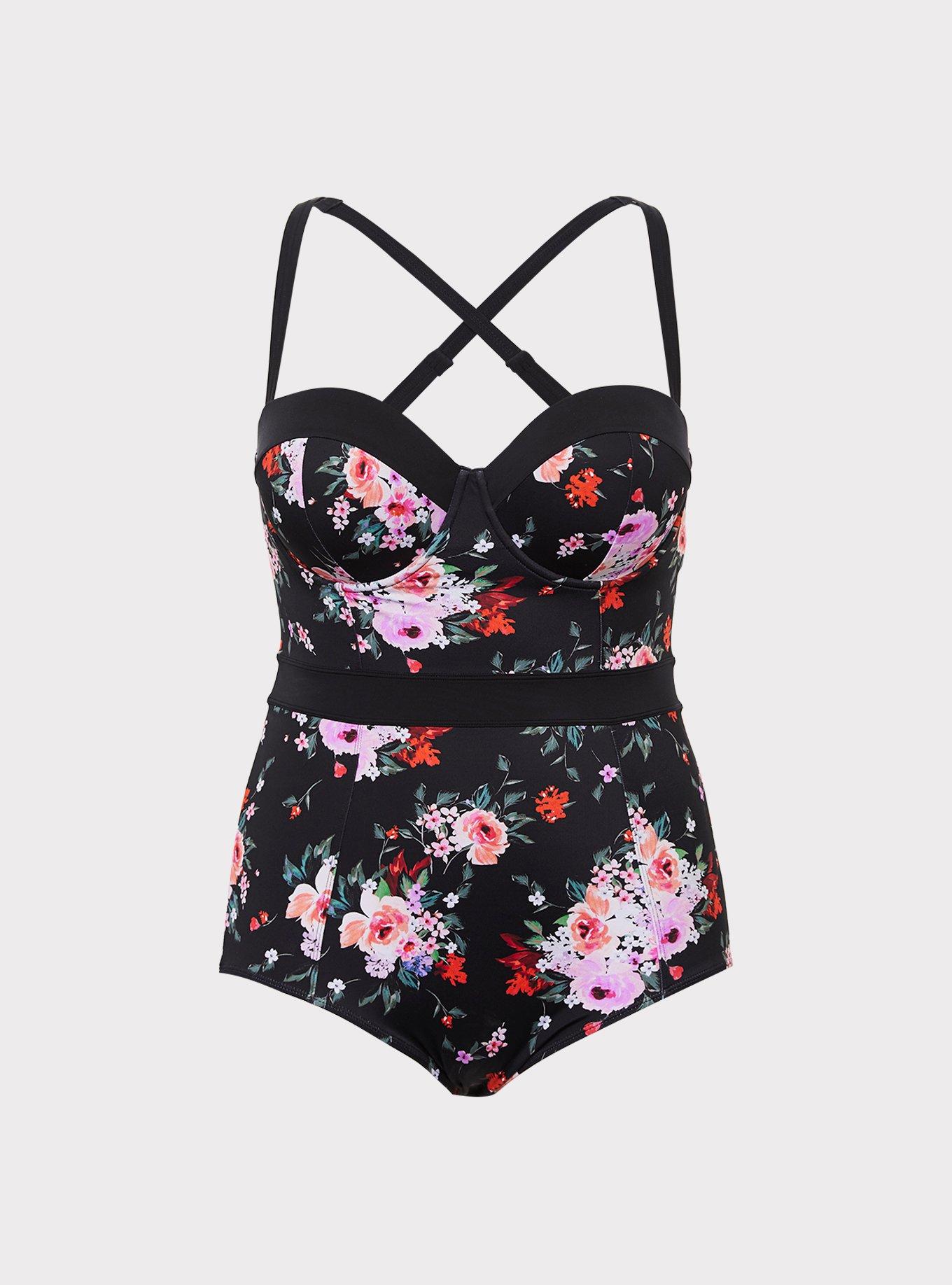 Slim Fix Underwire Push-Up One Piece Swimsuit, , hi-res