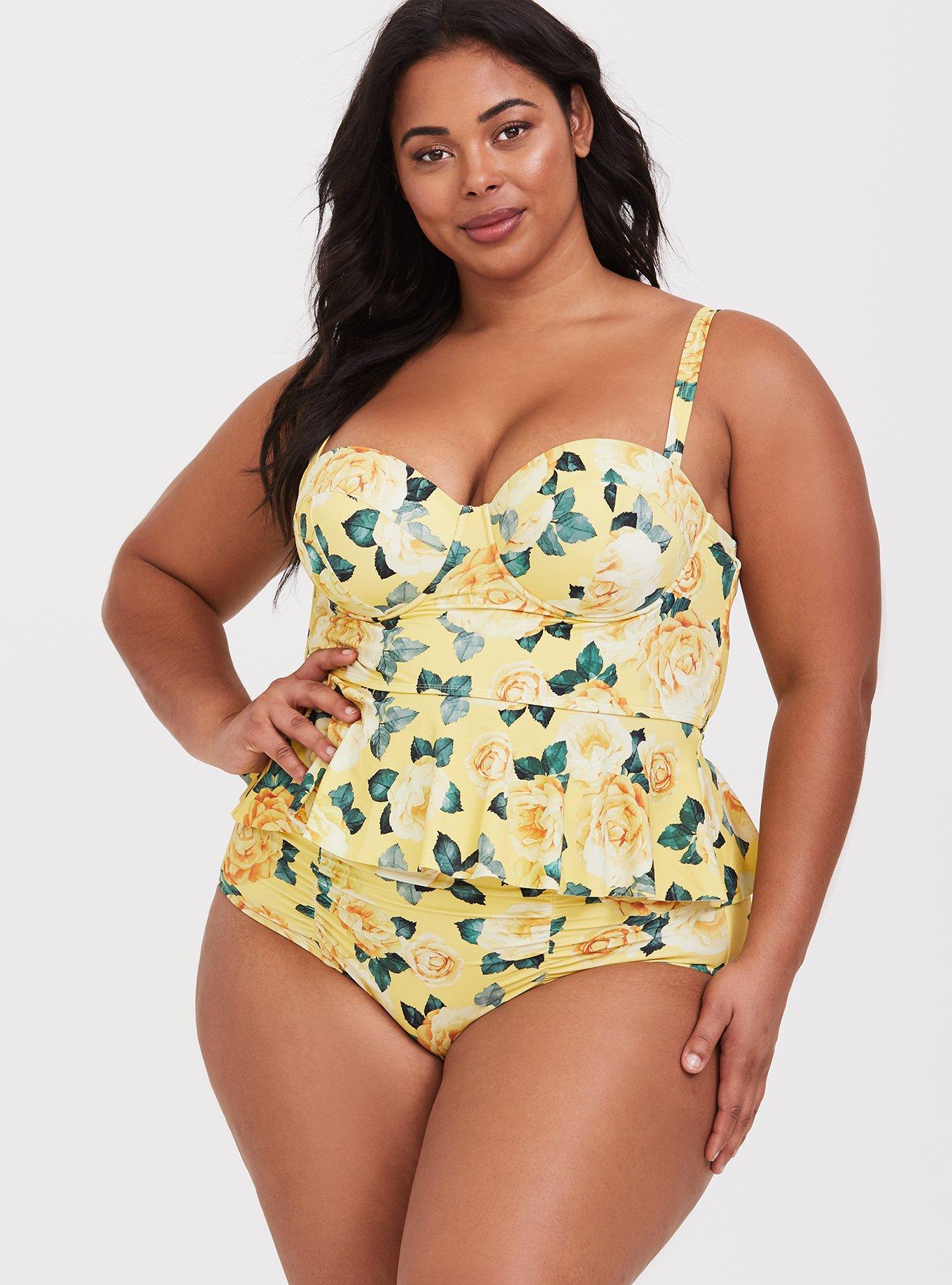 Plus Size - Underwire Peplum Push-Up Midkini - Torrid