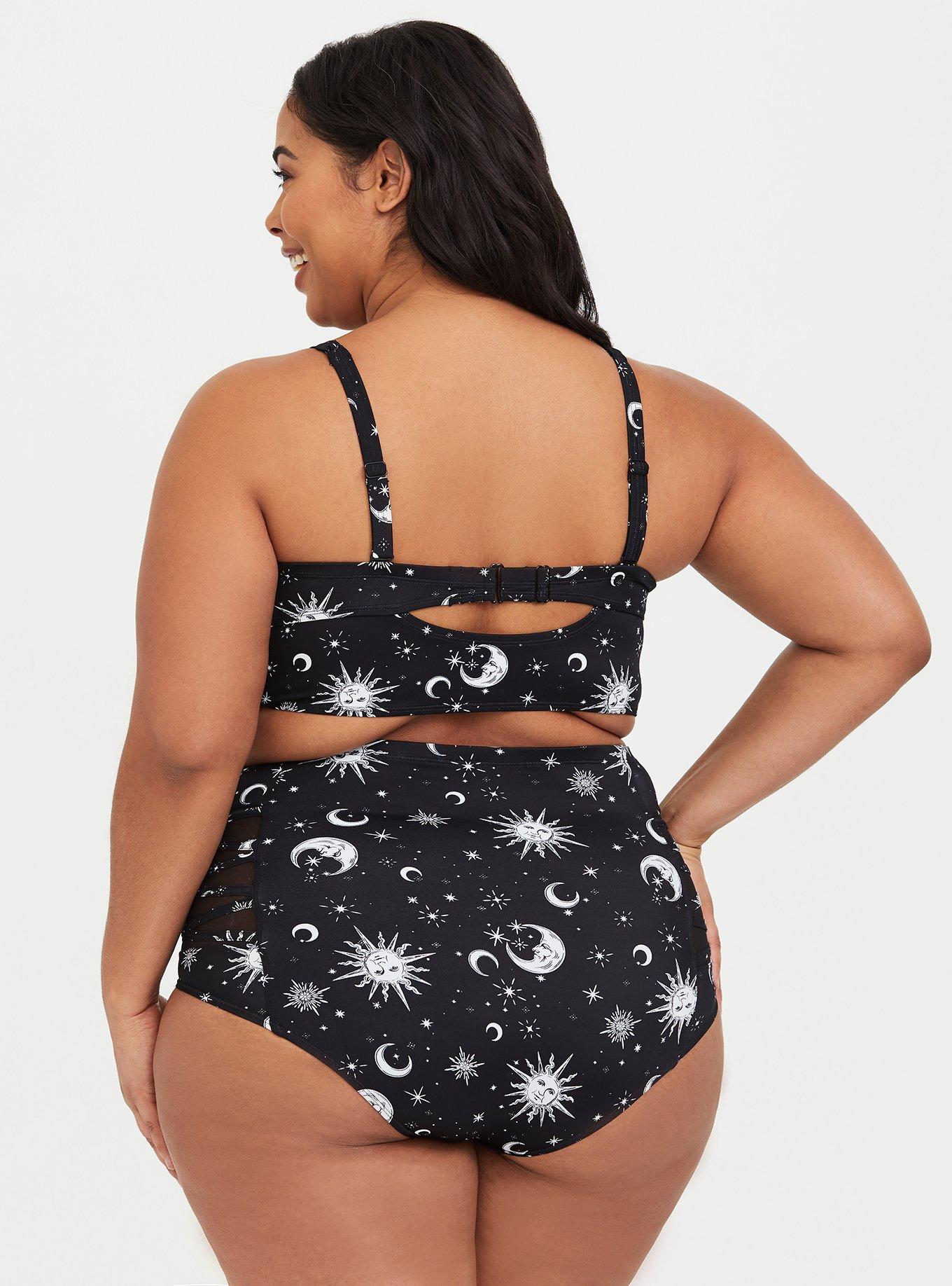 Plus Size Star Moon Strappy Push Up Balconette Bikini Top Torrid