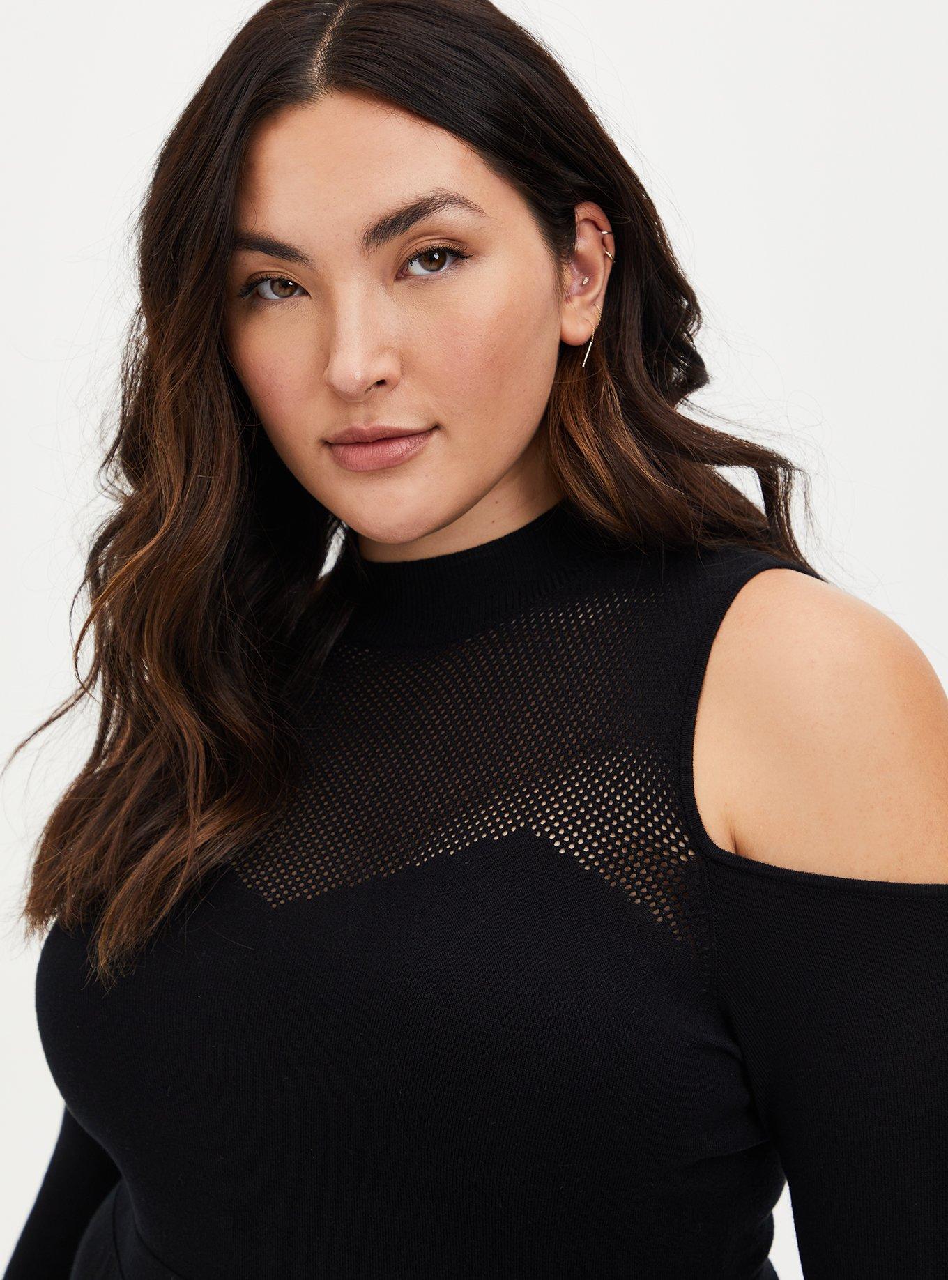 Torrid black clearance cold shoulder dress