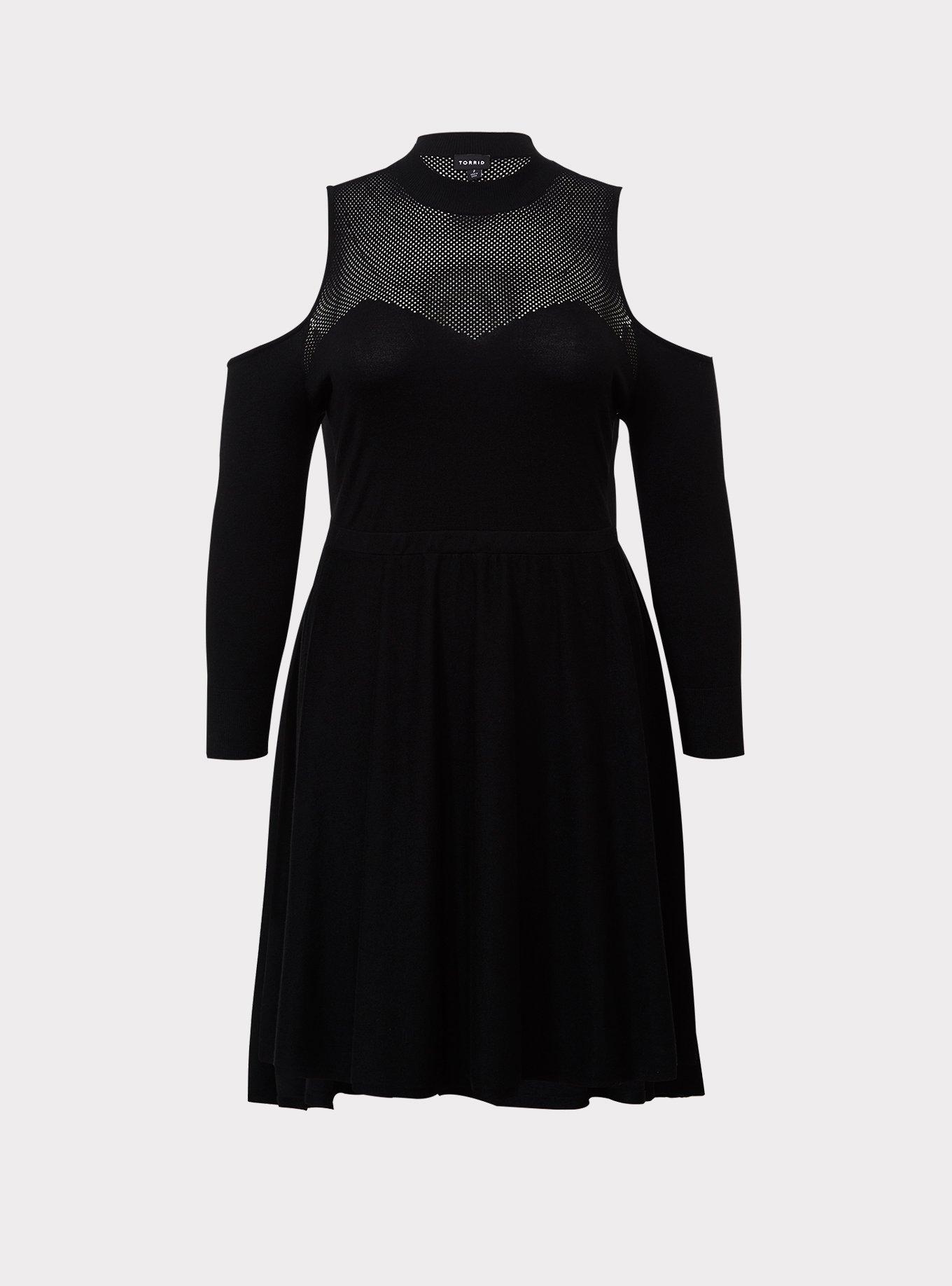 Torrid black lace cold shoulder hi-low dress in 2024