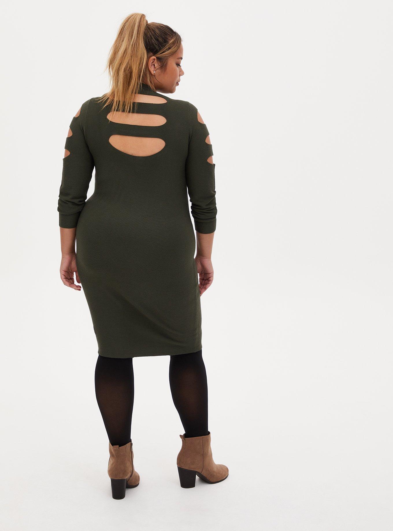 Plus size midi sweater hot sale dress