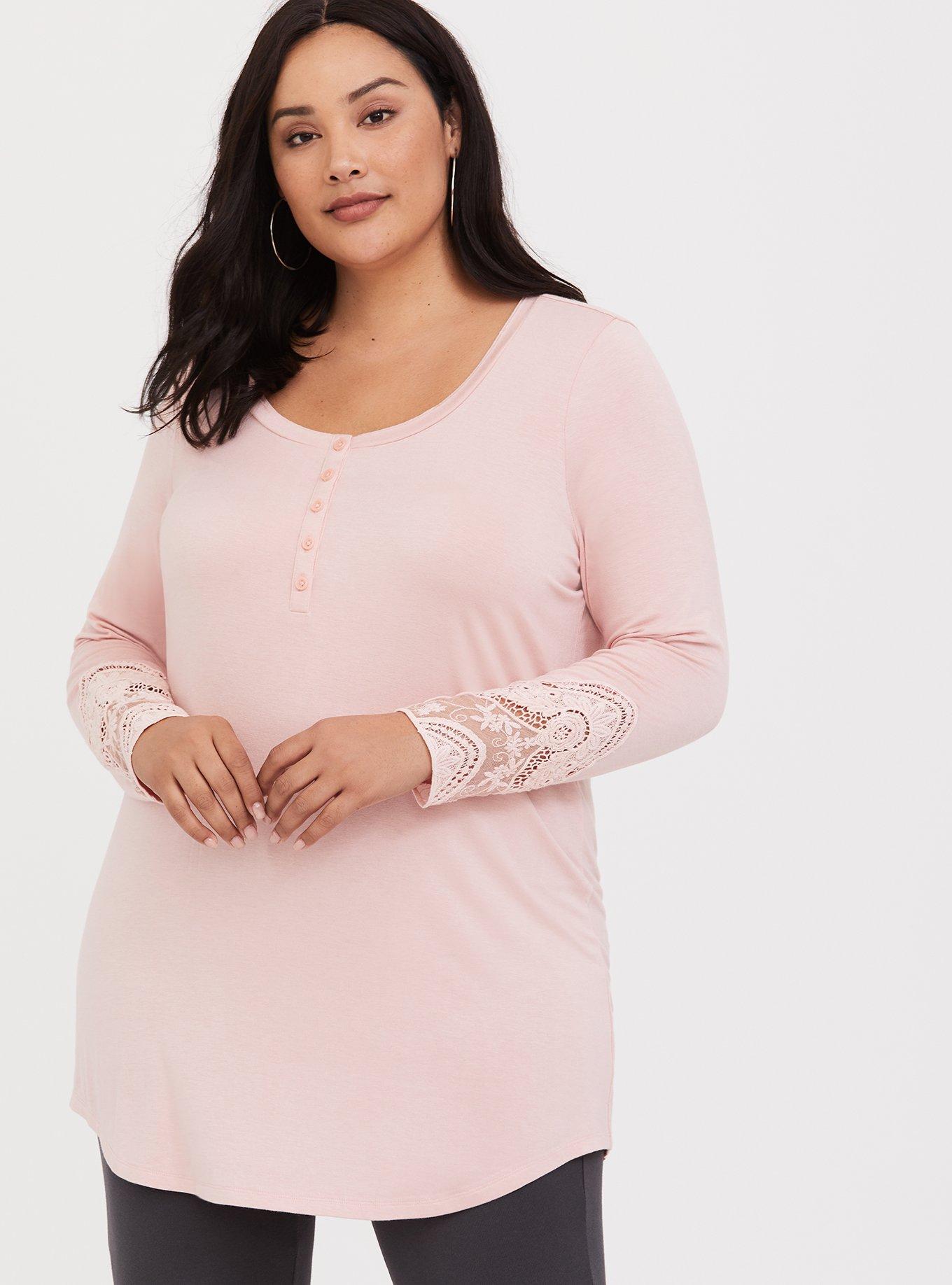 Lace Yoke Henley Top