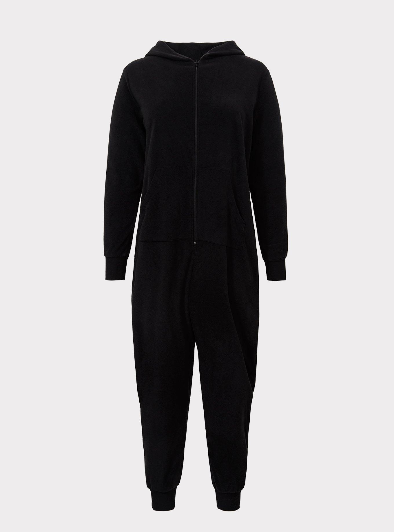 Fleece Full Length Cat Ear Lounge Onesie, , hi-res