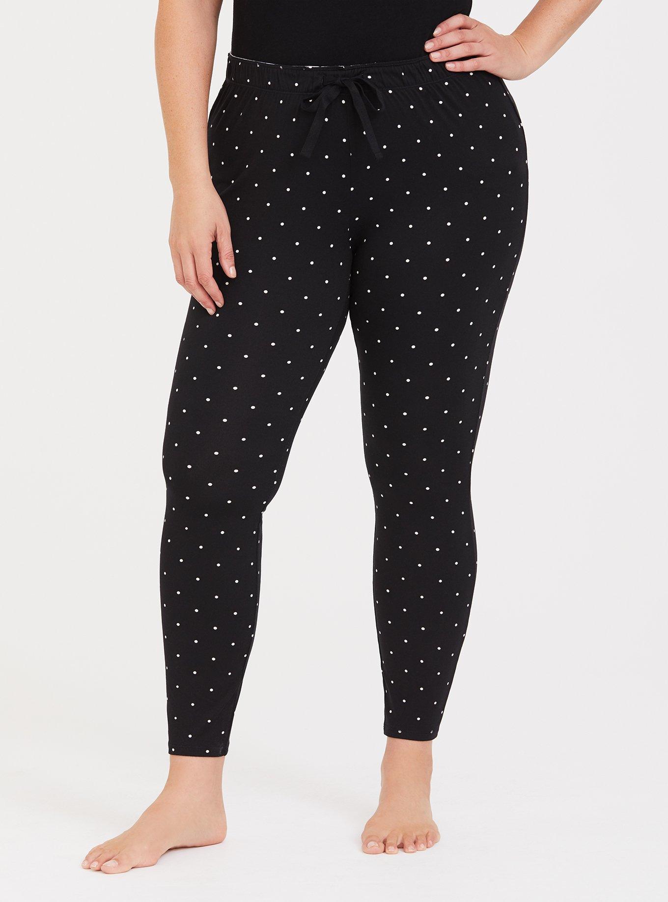 Torrid + Torrid Black & White Polka Dot Wicking Active Legging