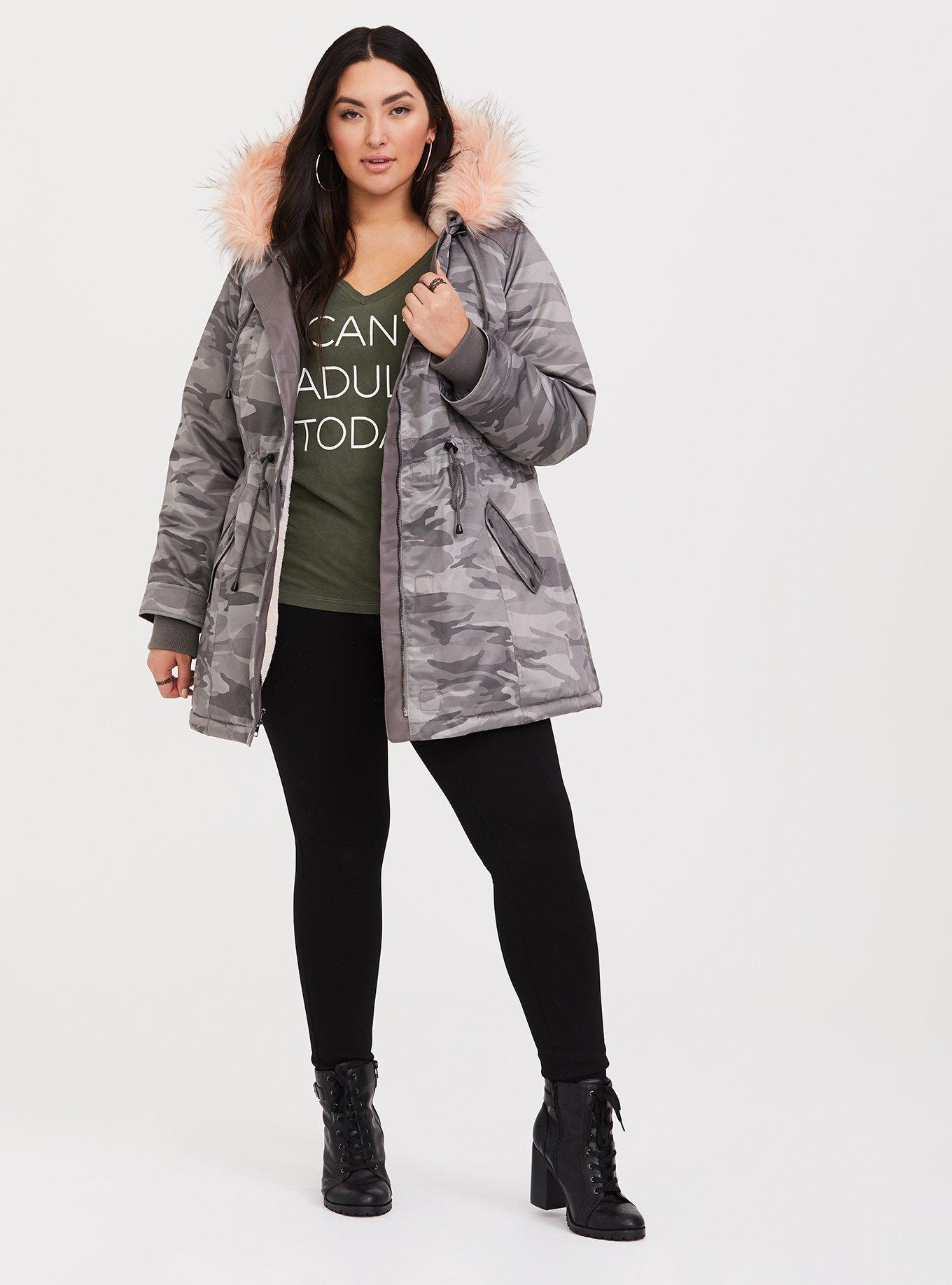 Camo Fur Lined Parka