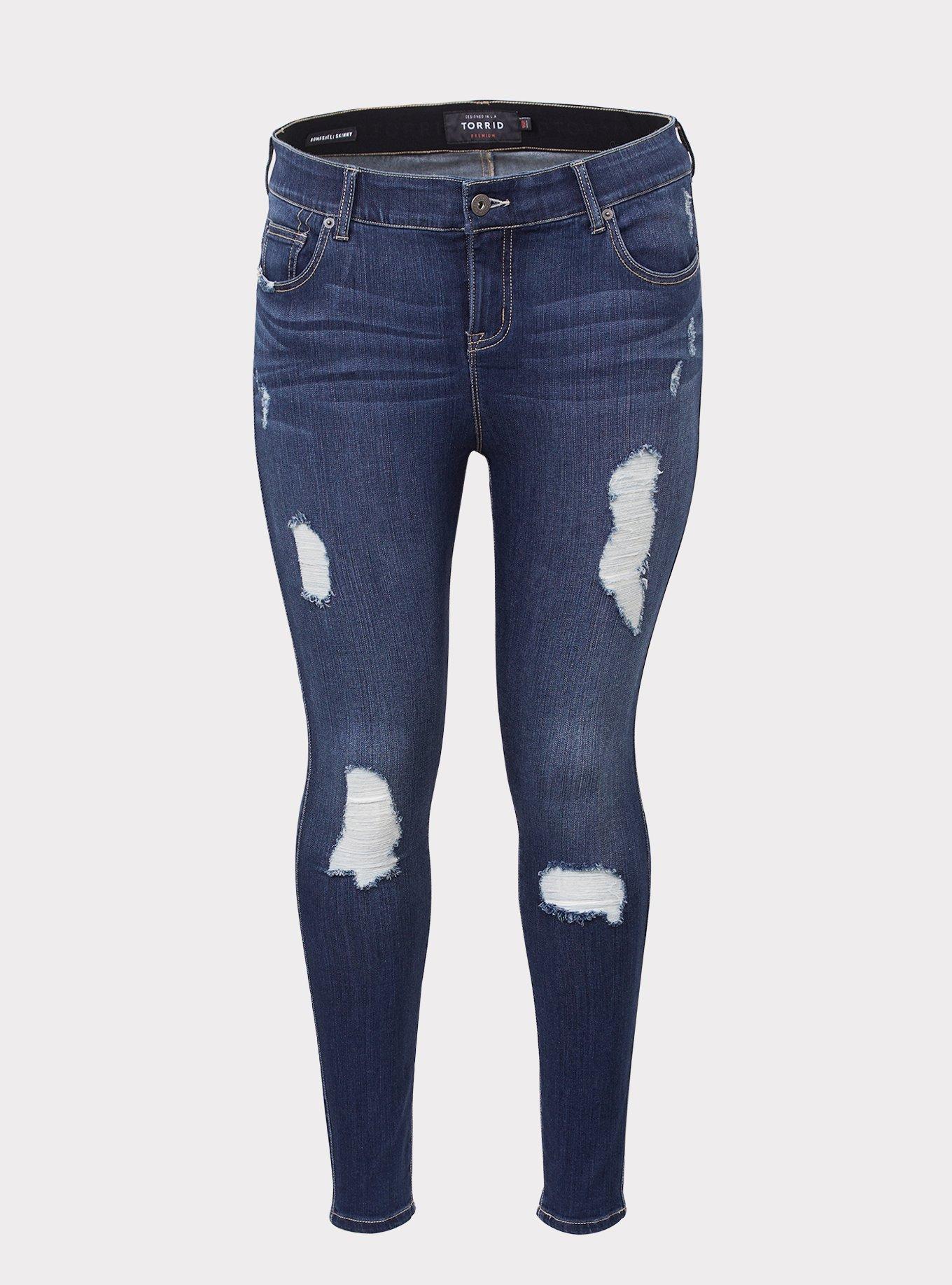 Bombshell Skinny Jean - Premium Stretch Medium Wash, BLUE DREAM, hi-res