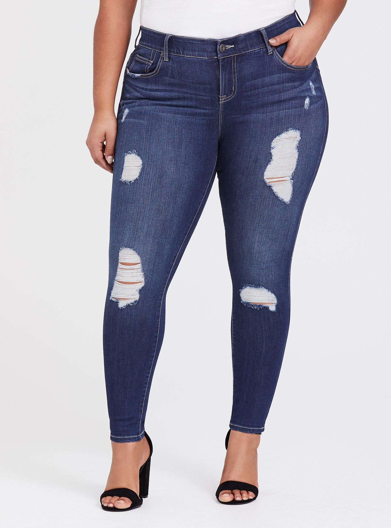 Bombshell Skinny Jean - Premium Stretch Medium Wash, BLUE DREAM, hi-res