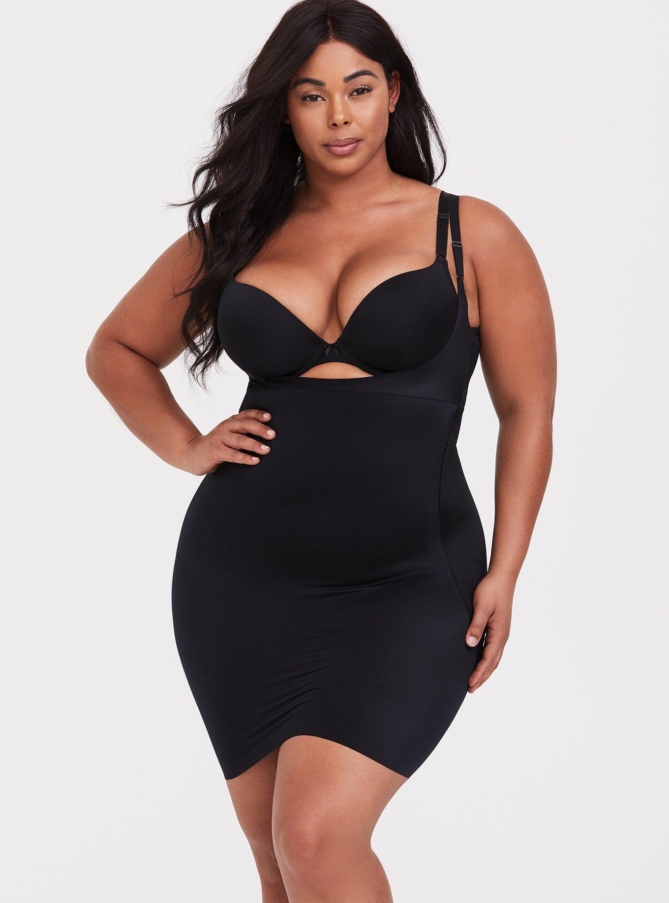 Plus Size - Spanx® Black Open Bust SmartGrip™ Slip - Torrid