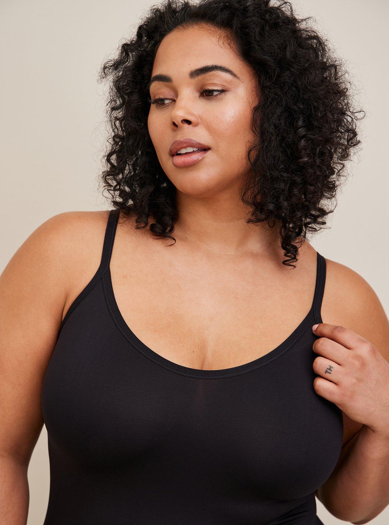 Boohoo Plus Seamless Control Shaping Under Bust Dress in Natural