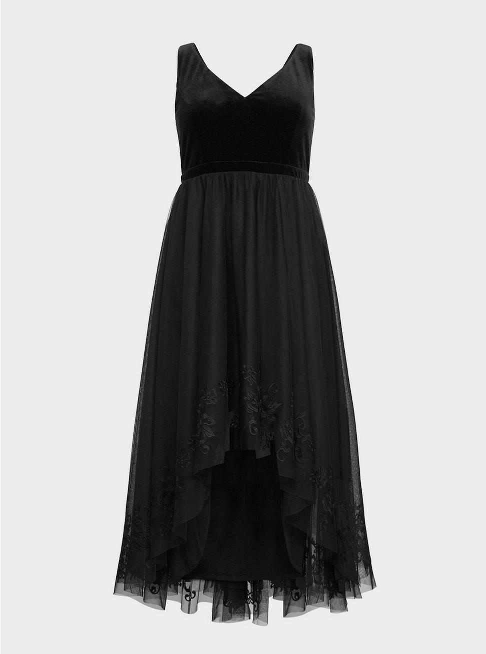 Plus Size - Special Occasion Black Velvet & Tulle Dress - Torrid