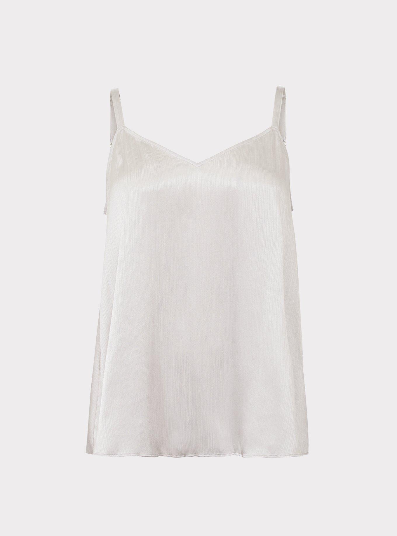 Textured Silver Swing Cami, SILVER METALLIC, flat