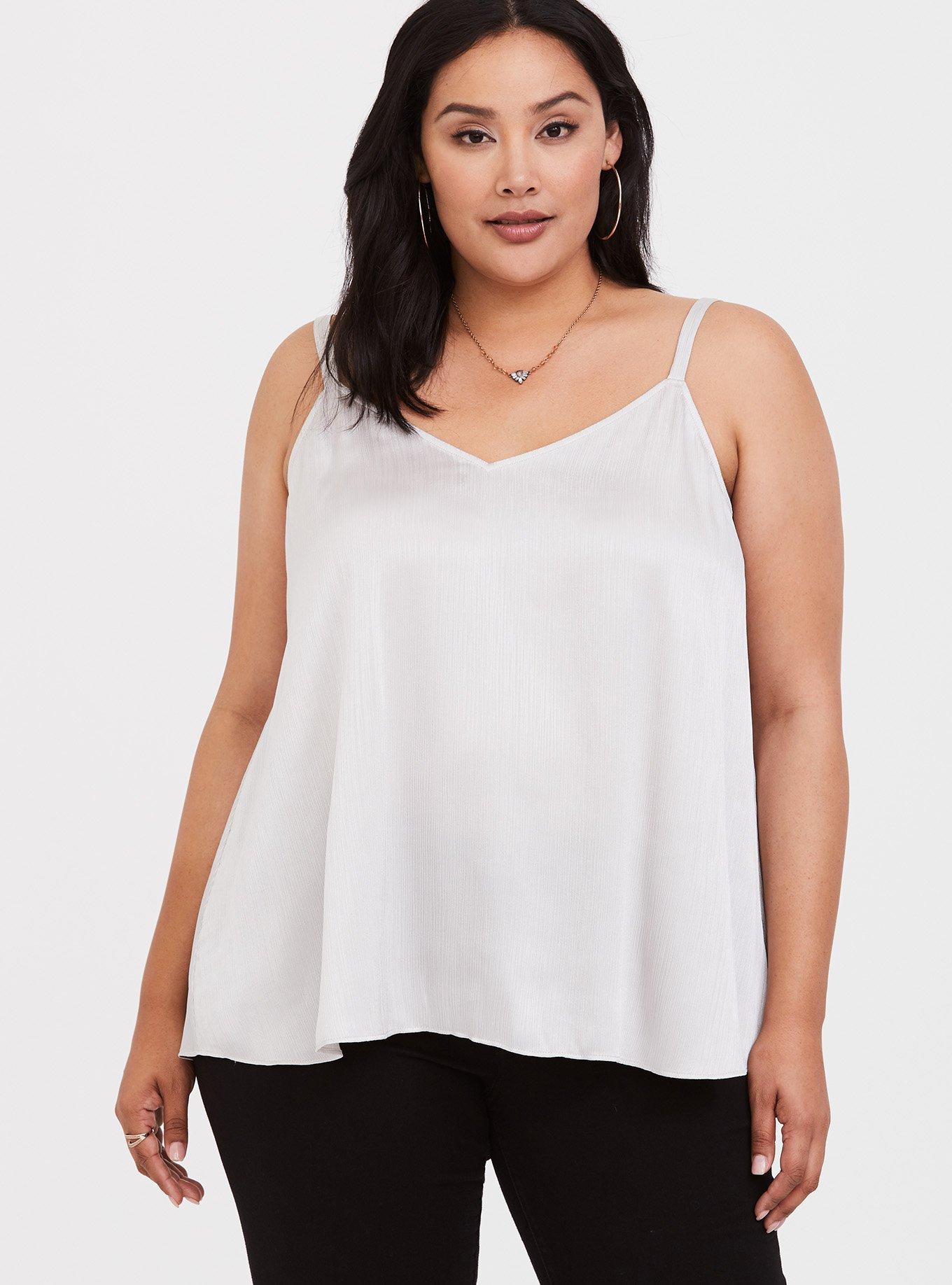 Textured Silver Swing Cami, SILVER METALLIC, hi-res