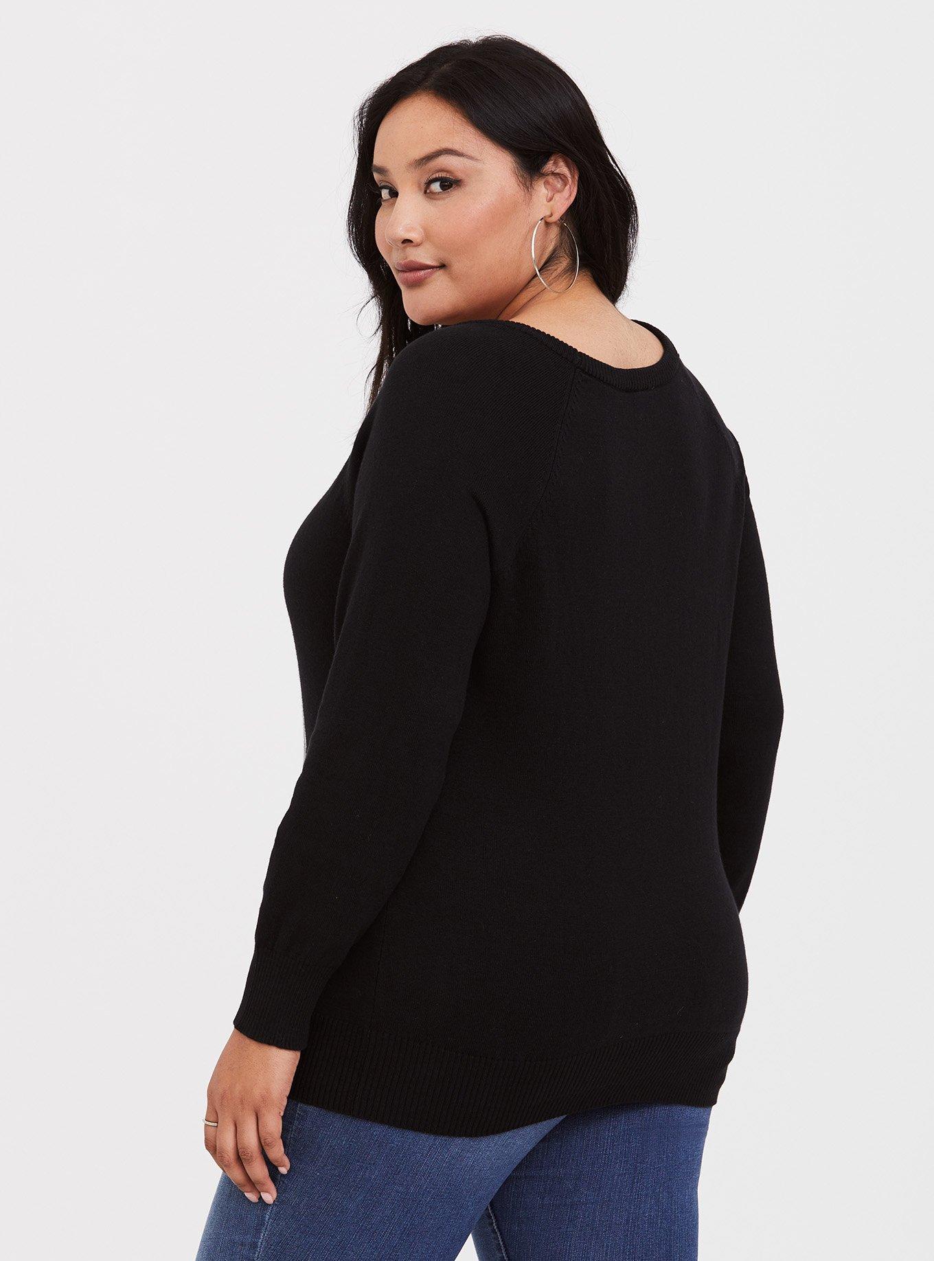 Black Lipstick Pullover, BLACK, alternate