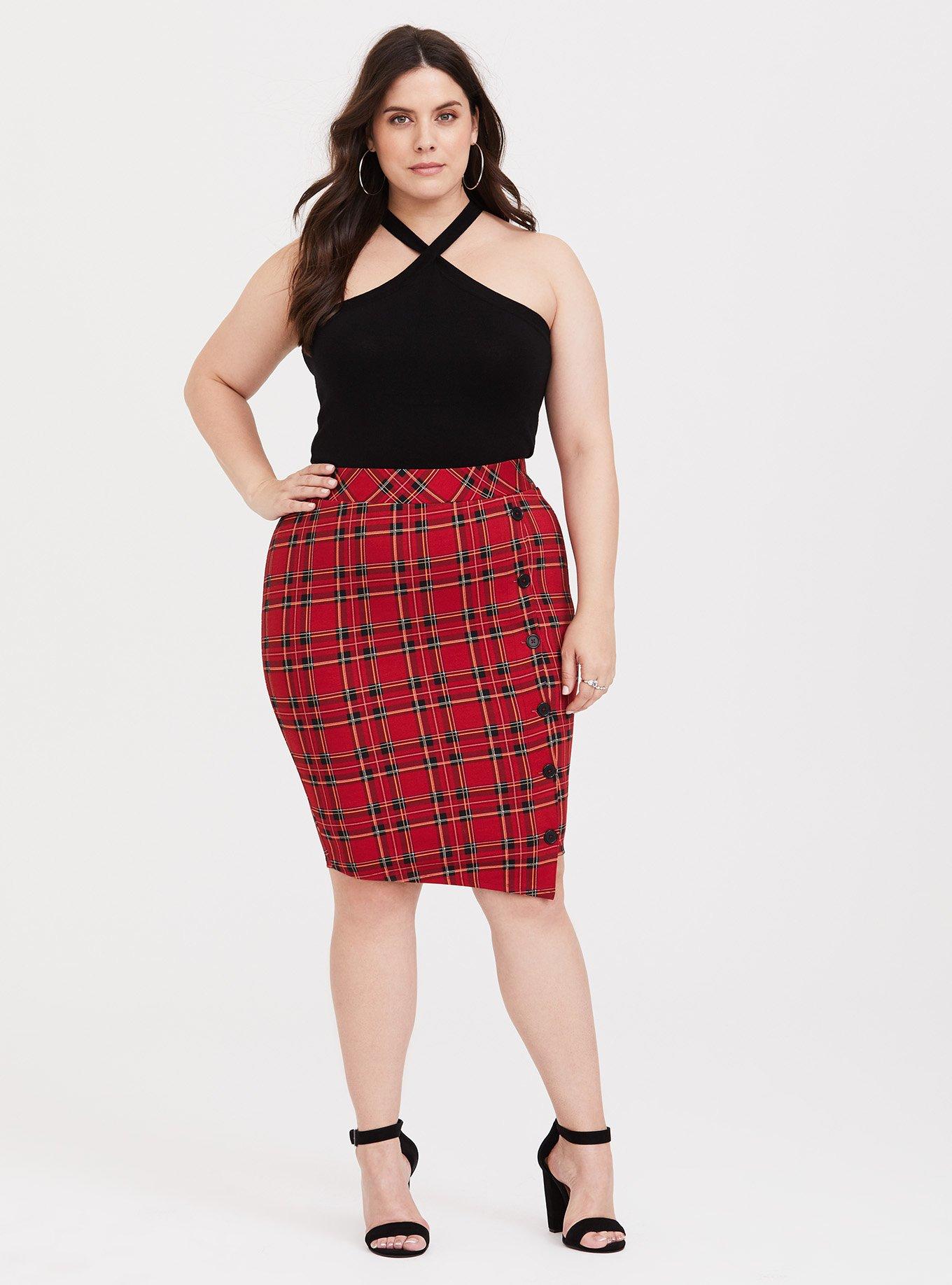 Torrid plaid pencil skirt sale