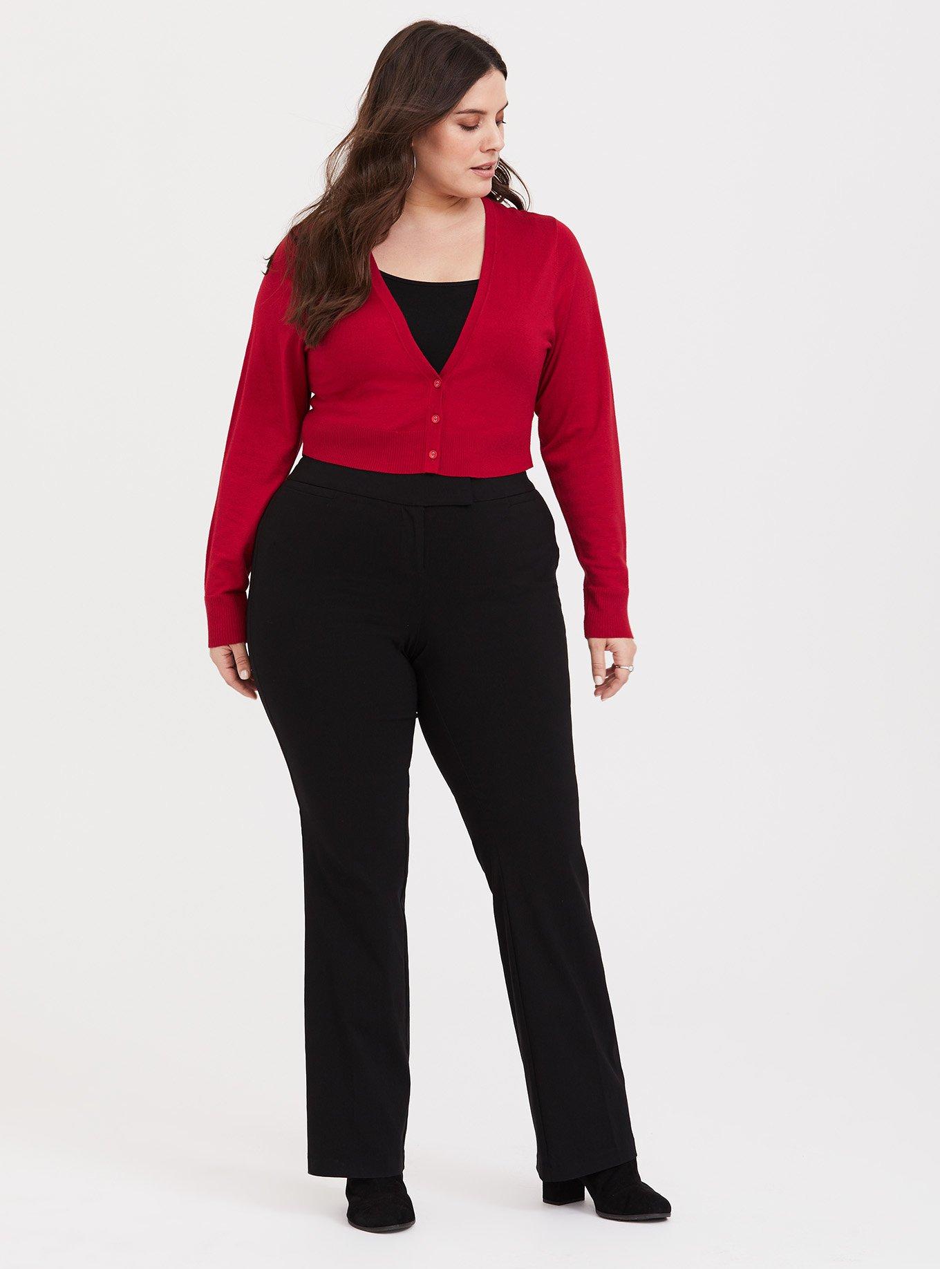 Retro Chic Red Button Down Cardigan, RED, alternate