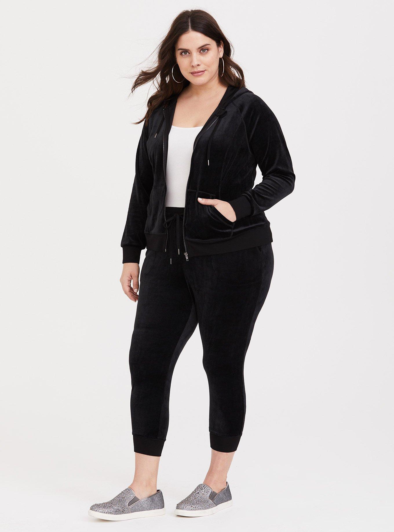 Plus size velvet joggers online