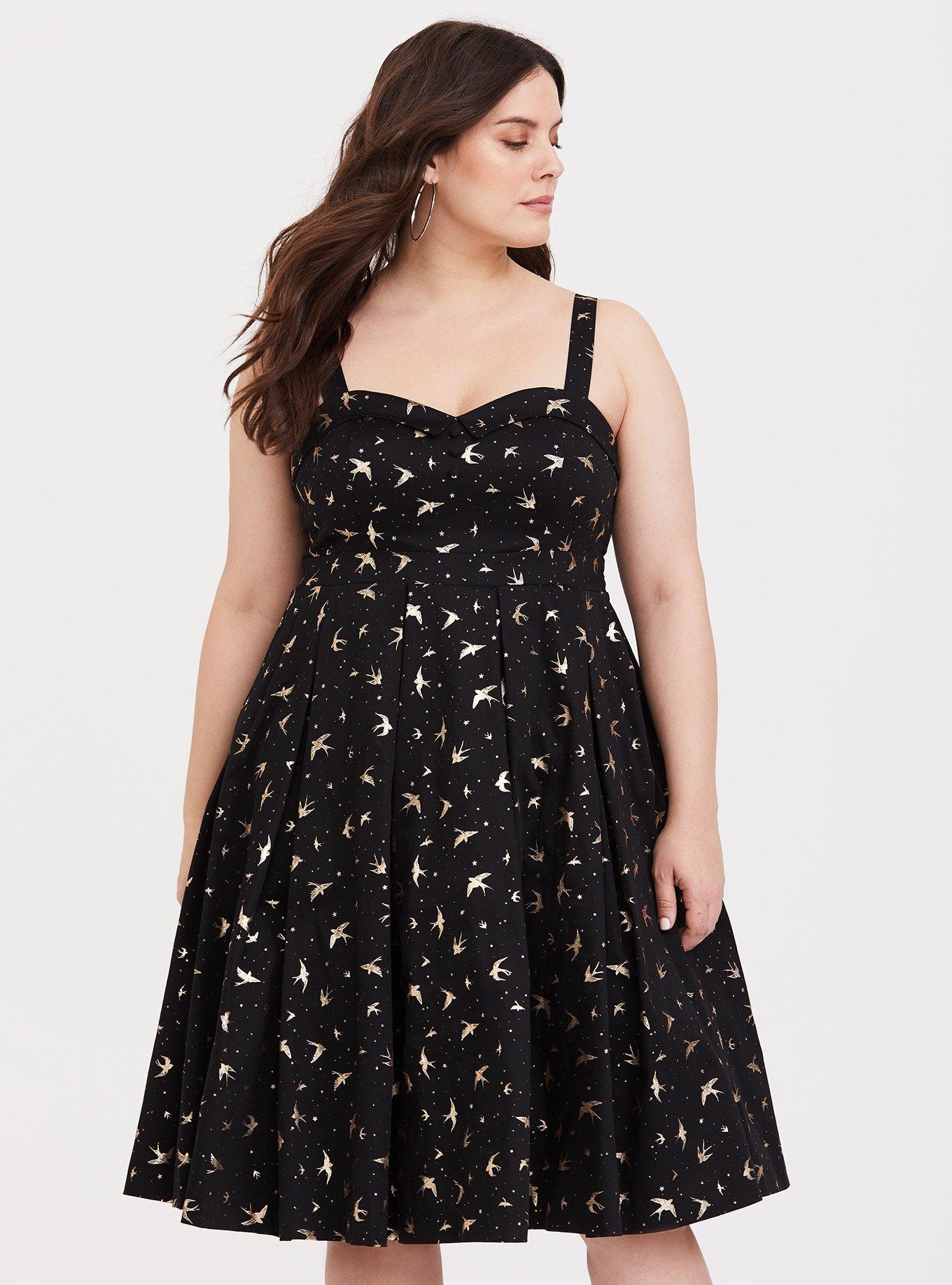 Retro Chic Sparrow Swing Dress, , hi-res