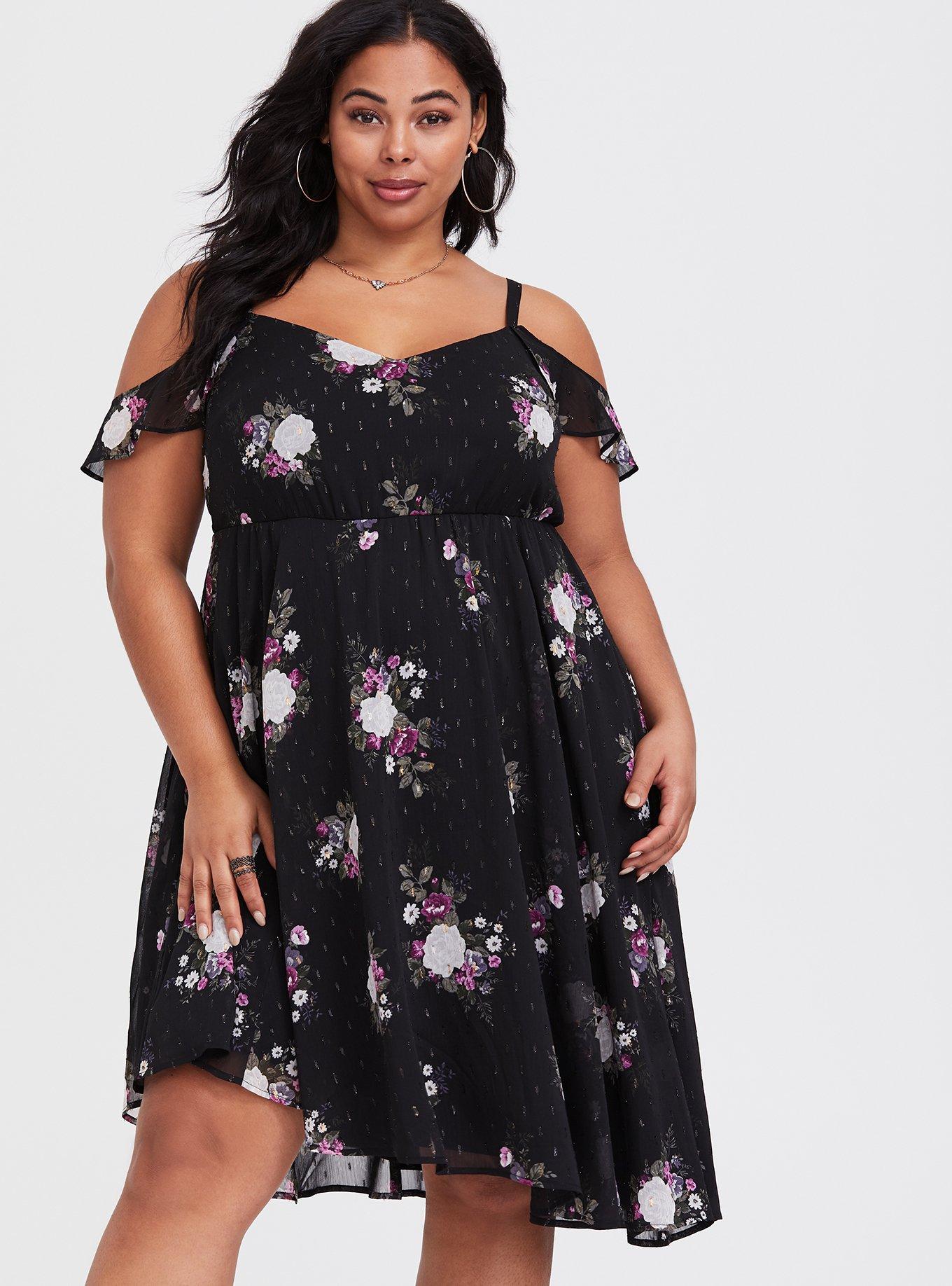 Black chiffon clearance skater dress